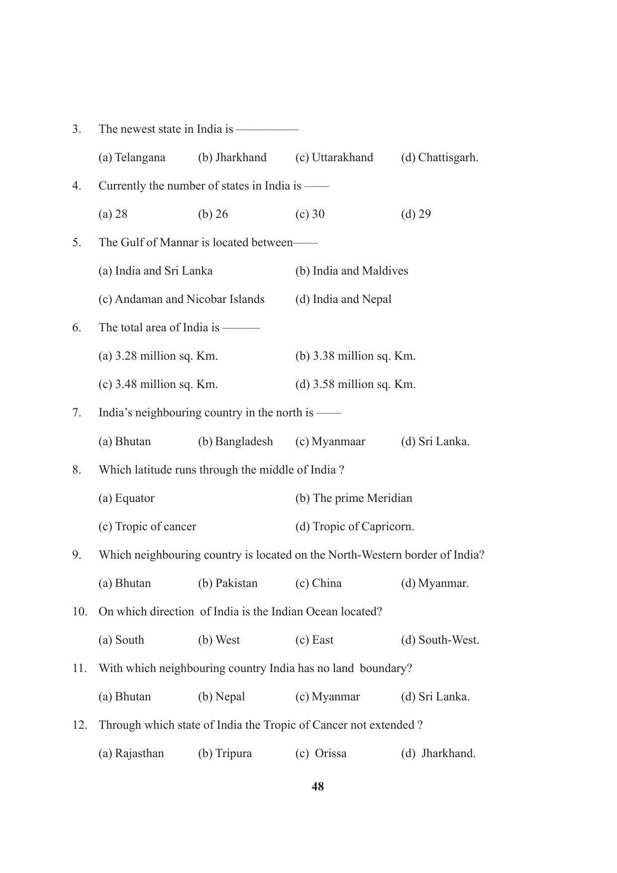 Tripura Board Class 9 Social Science English Version Workbooks - Page 48