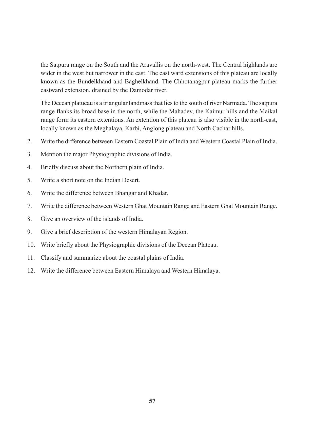 Tripura Board Class 9 Social Science English Version Workbooks - Page 57