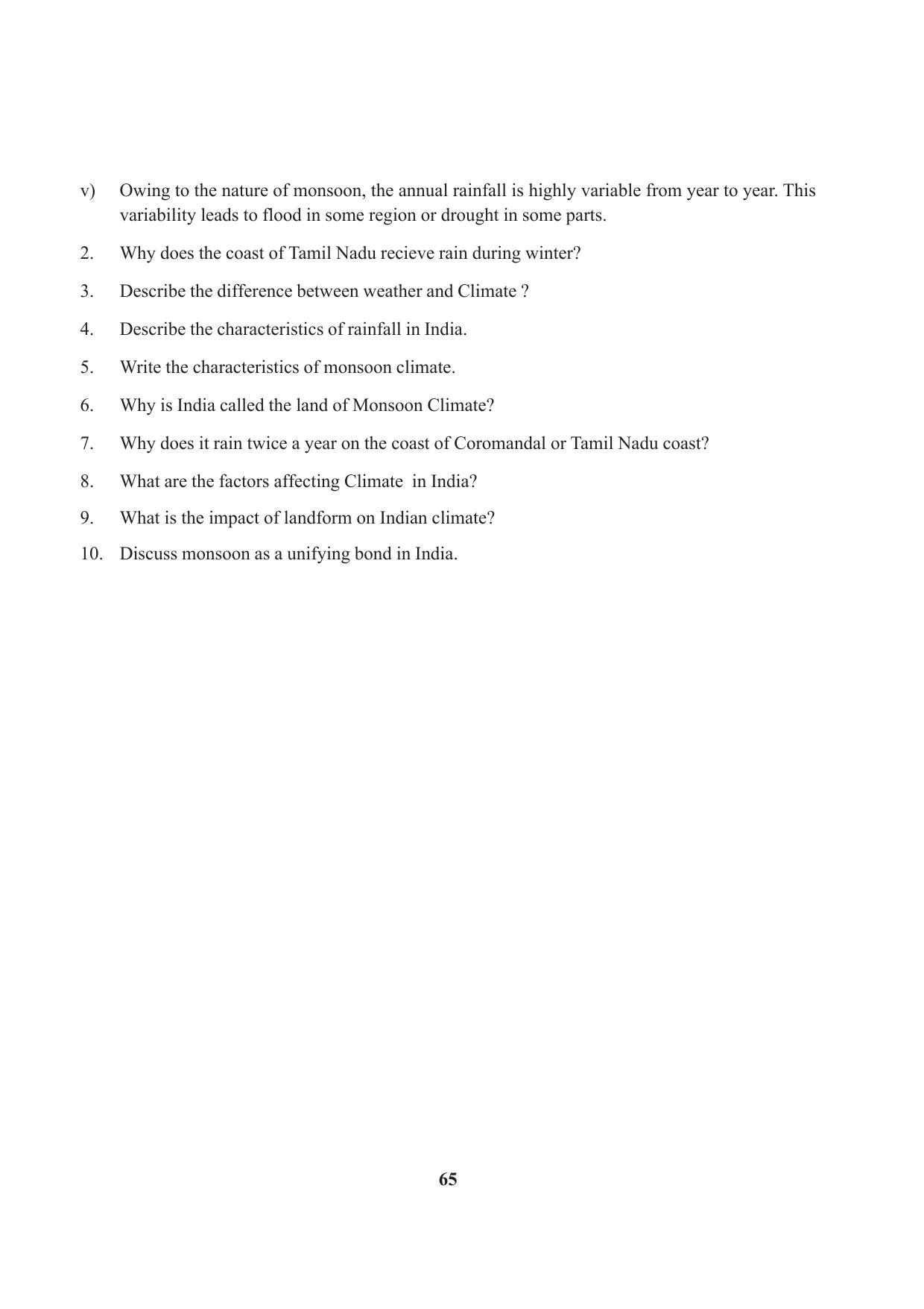 Tripura Board Class 9 Social Science English Version Workbooks - Page 65