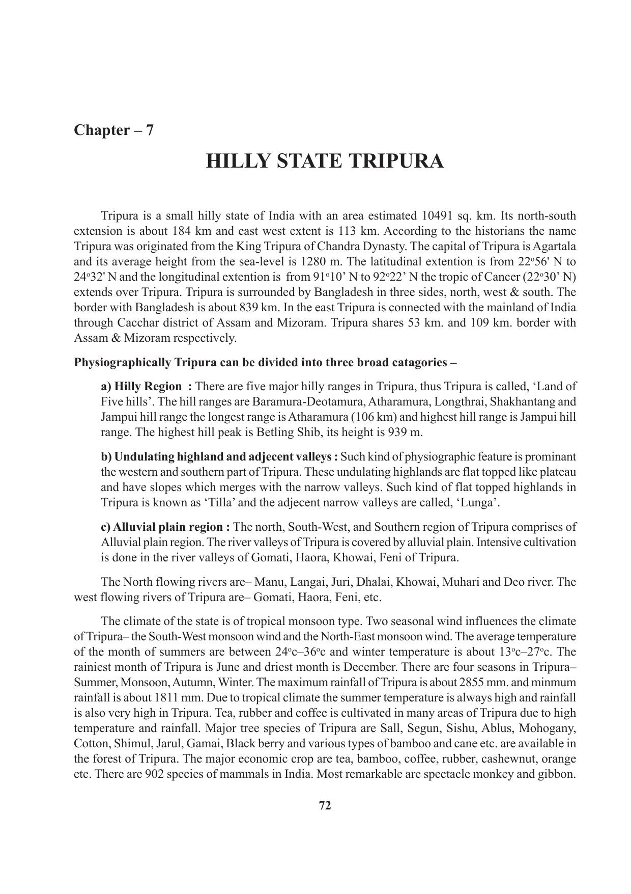 Tripura Board Class 9 Social Science English Version Workbooks - Page 72