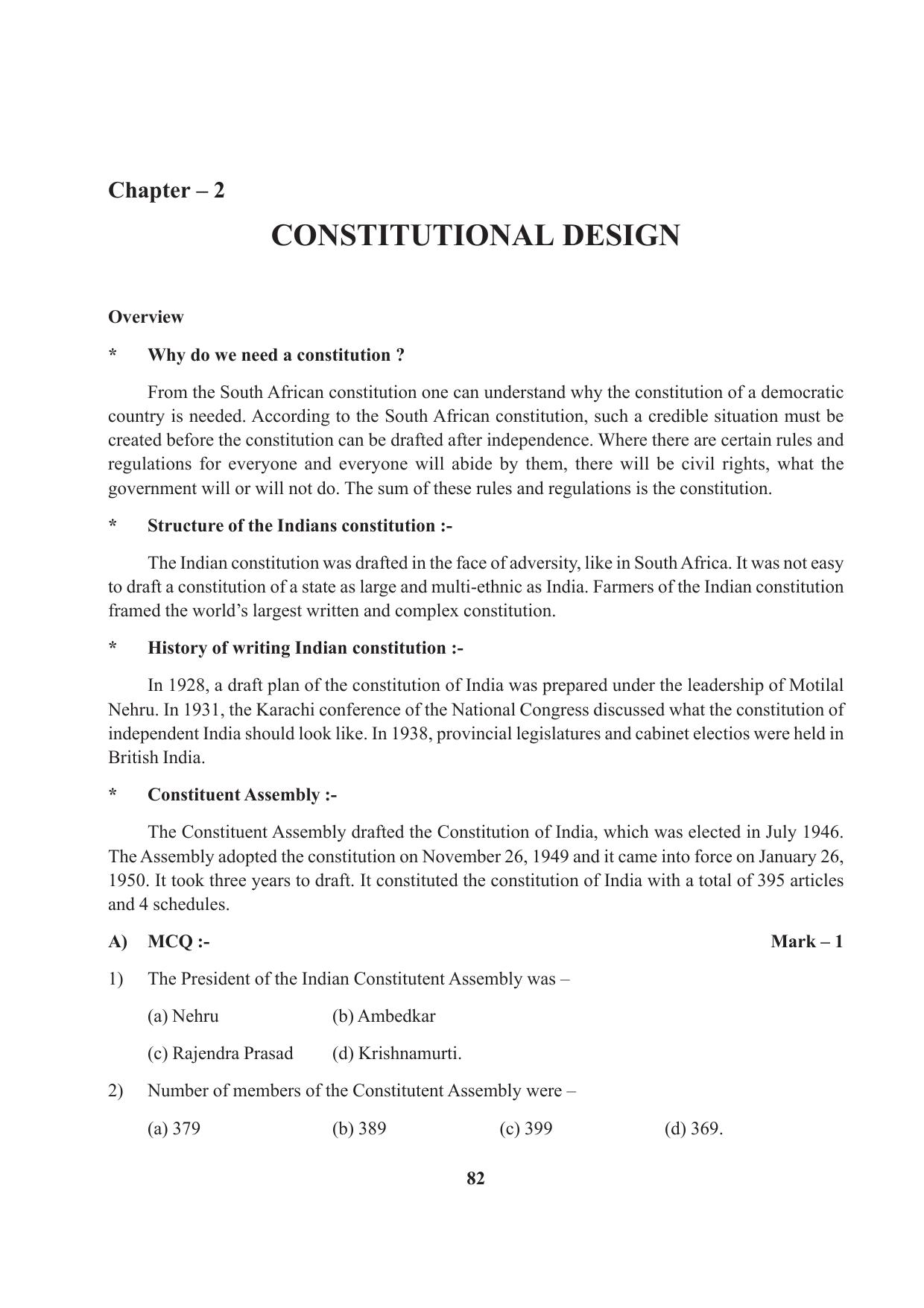 Tripura Board Class 9 Social Science English Version Workbooks - Page 82