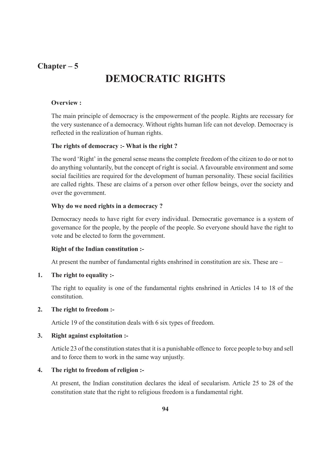 Tripura Board Class 9 Social Science English Version Workbooks - Page 94