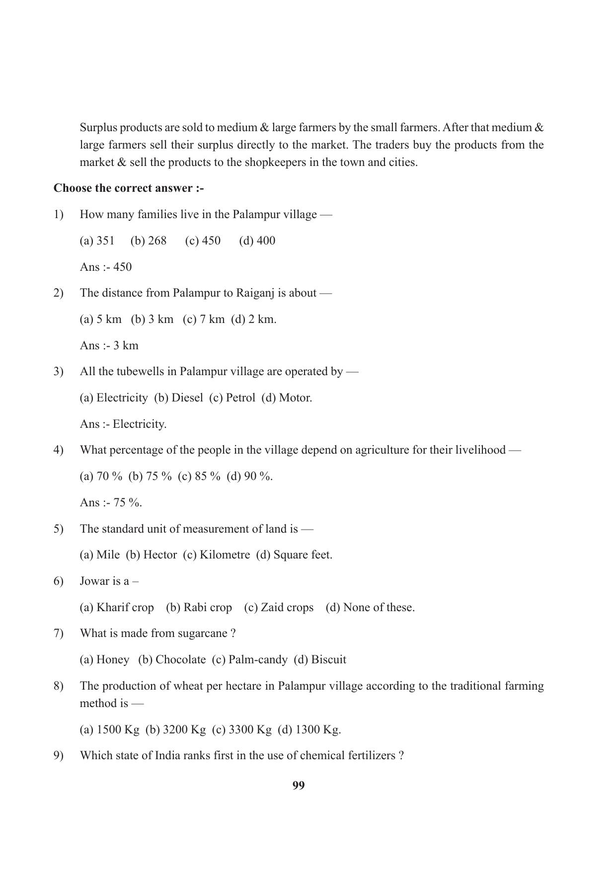 Tripura Board Class 9 Social Science English Version Workbooks - Page 99