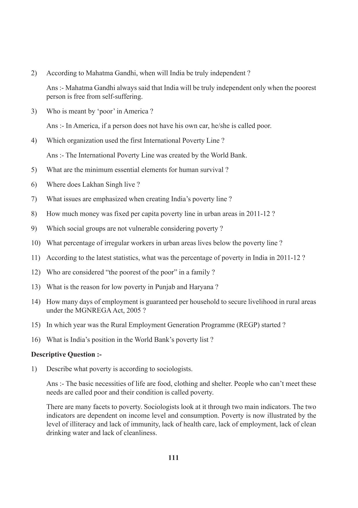 Tripura Board Class 9 Social Science English Version Workbooks - Page 111