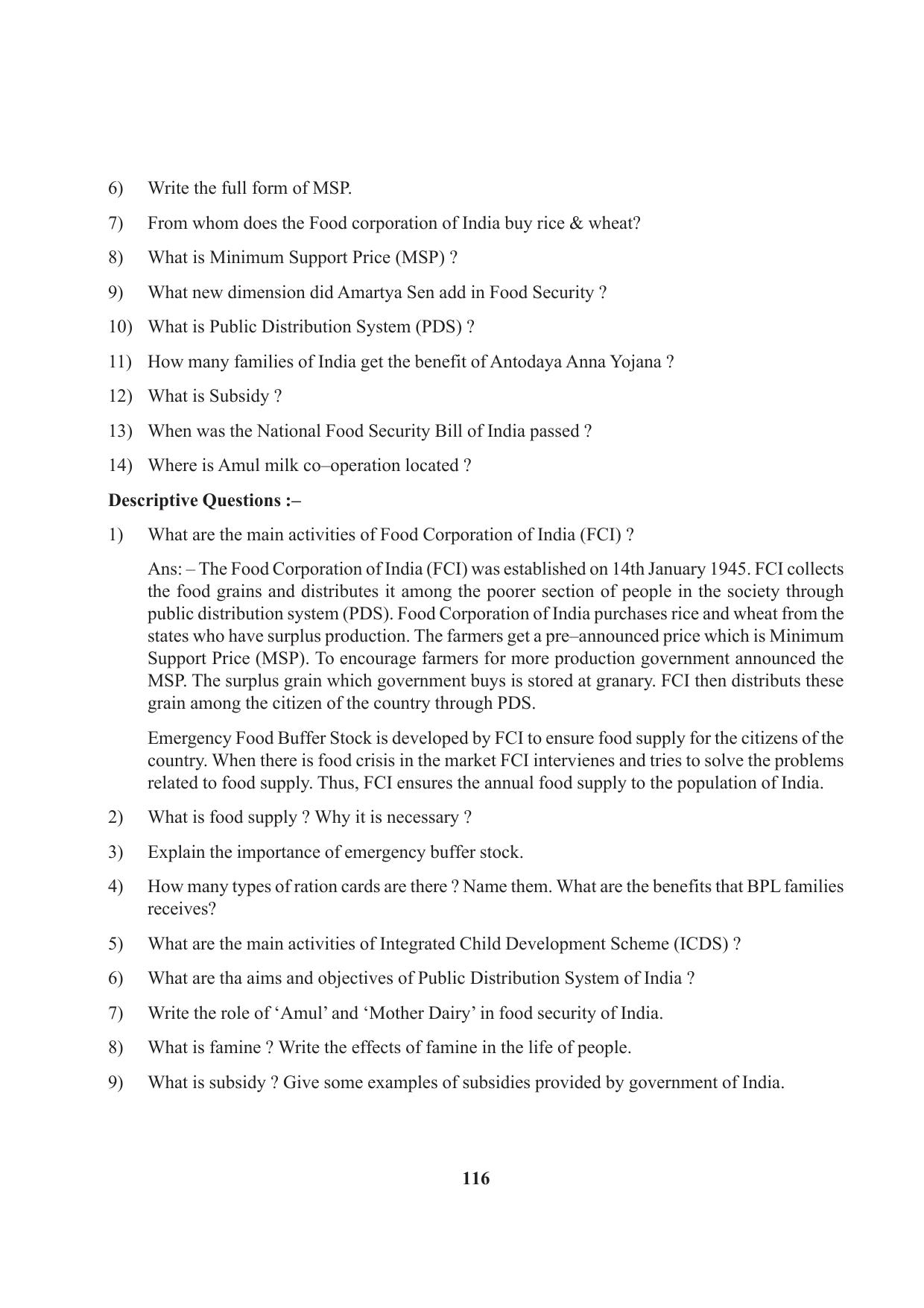 Tripura Board Class 9 Social Science English Version Workbooks - Page 116