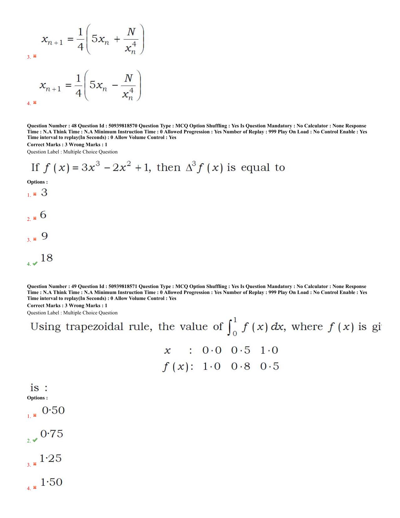BHU RET Mathematics 2020 Question Paper - Page 23