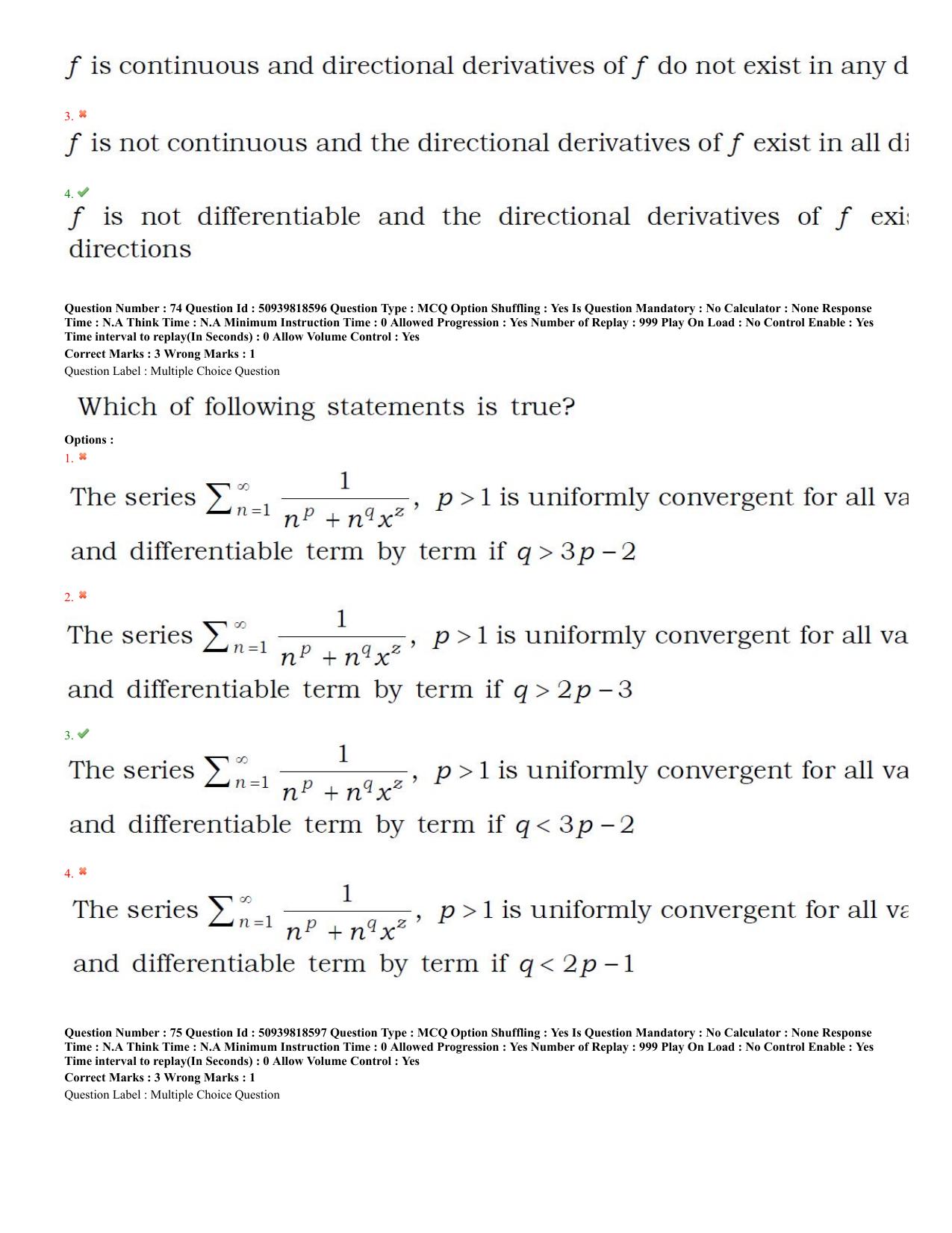 BHU RET Mathematics 2020 Question Paper - Page 35