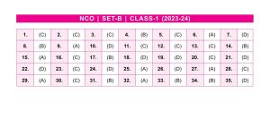 SOF NCO 2023  Class 1 SET B Answer Key 