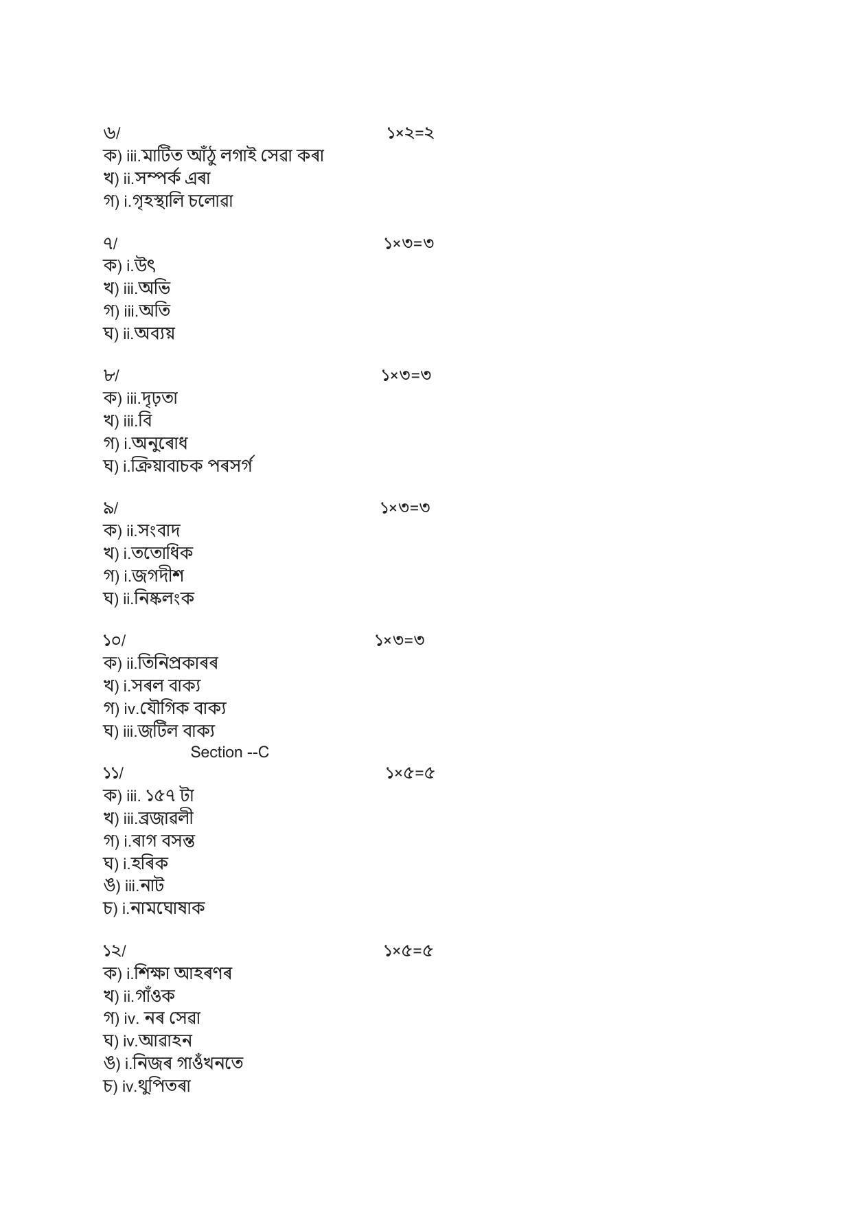 CBSE Class 10 Assamese Marking Scheme and Solutions 2021-22 - Page 2