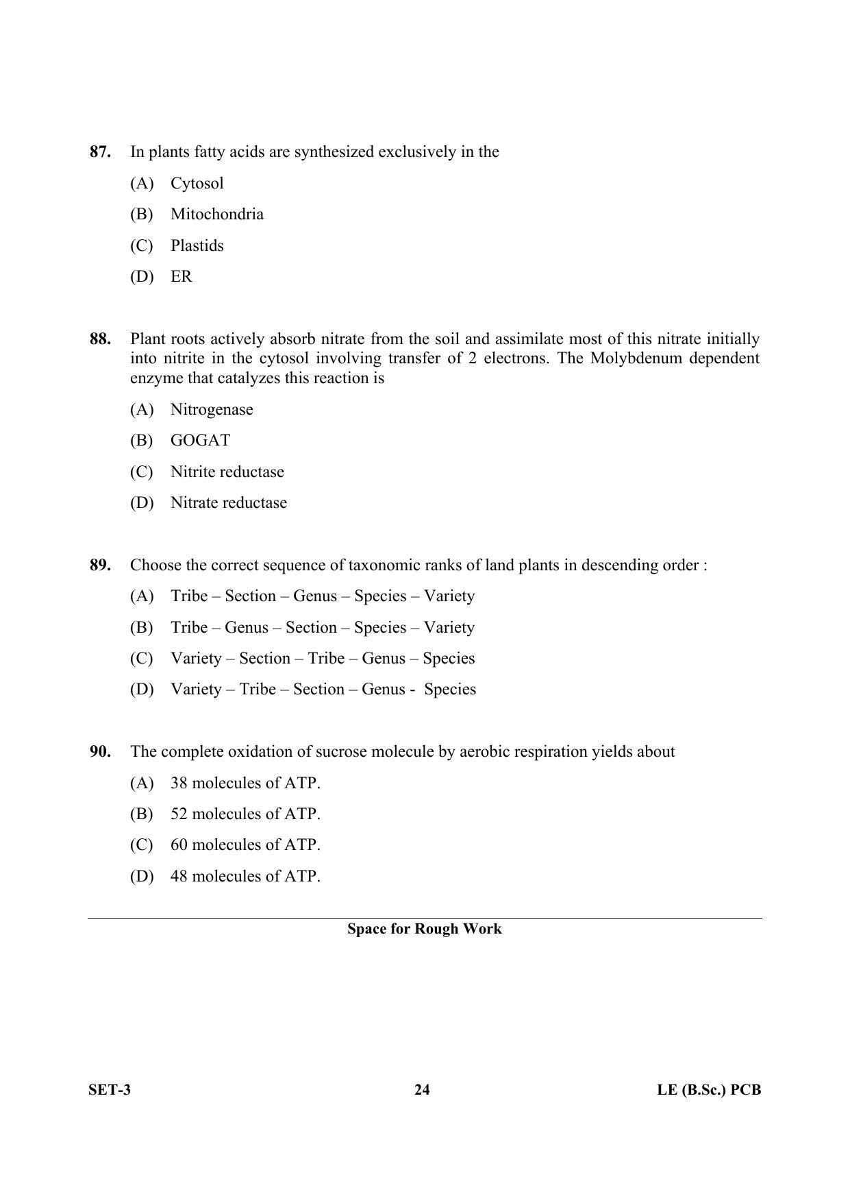 OJEE 2013 LE B.Sc PCB Set 3 Question Paper - Page 23