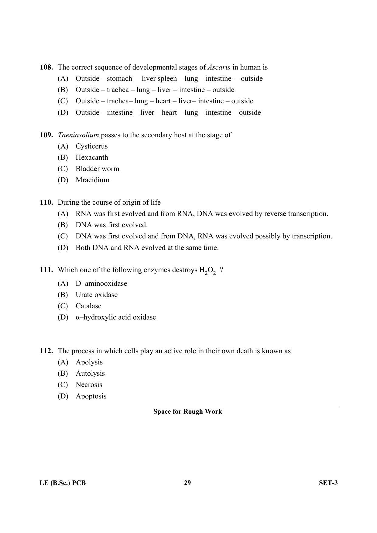 OJEE 2013 LE B.Sc PCB Set 3 Question Paper - Page 28