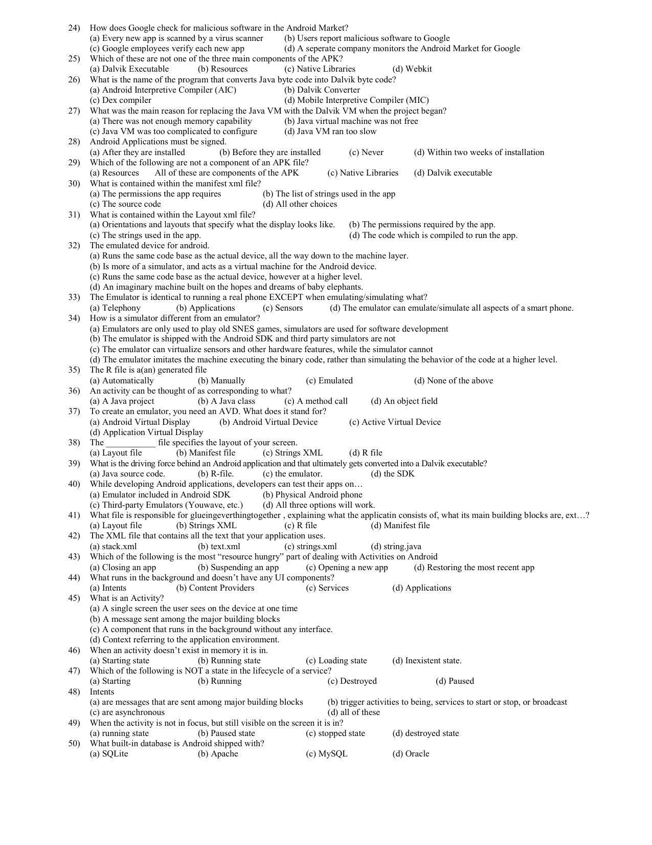 Hemchand North Gujarat University Sample Paper July-Sept 2021: M.Sc. (CA & IT) Sem - IX 902 : Mobile Application - Page 2