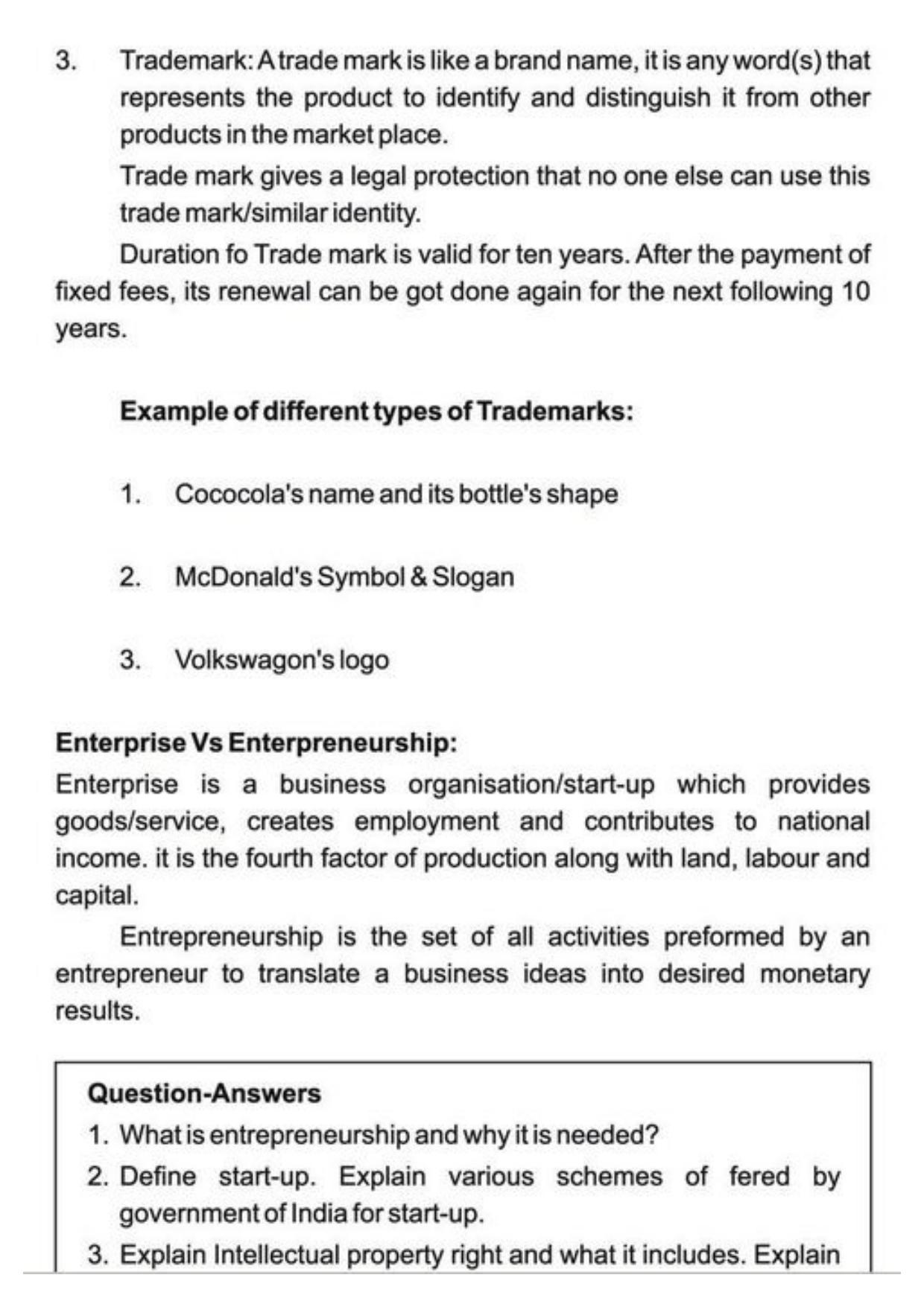 Class 11 Notes, Question & Practice Paper - Business Studies (Topic 8 : Small Business and Enterprises) - Page 6