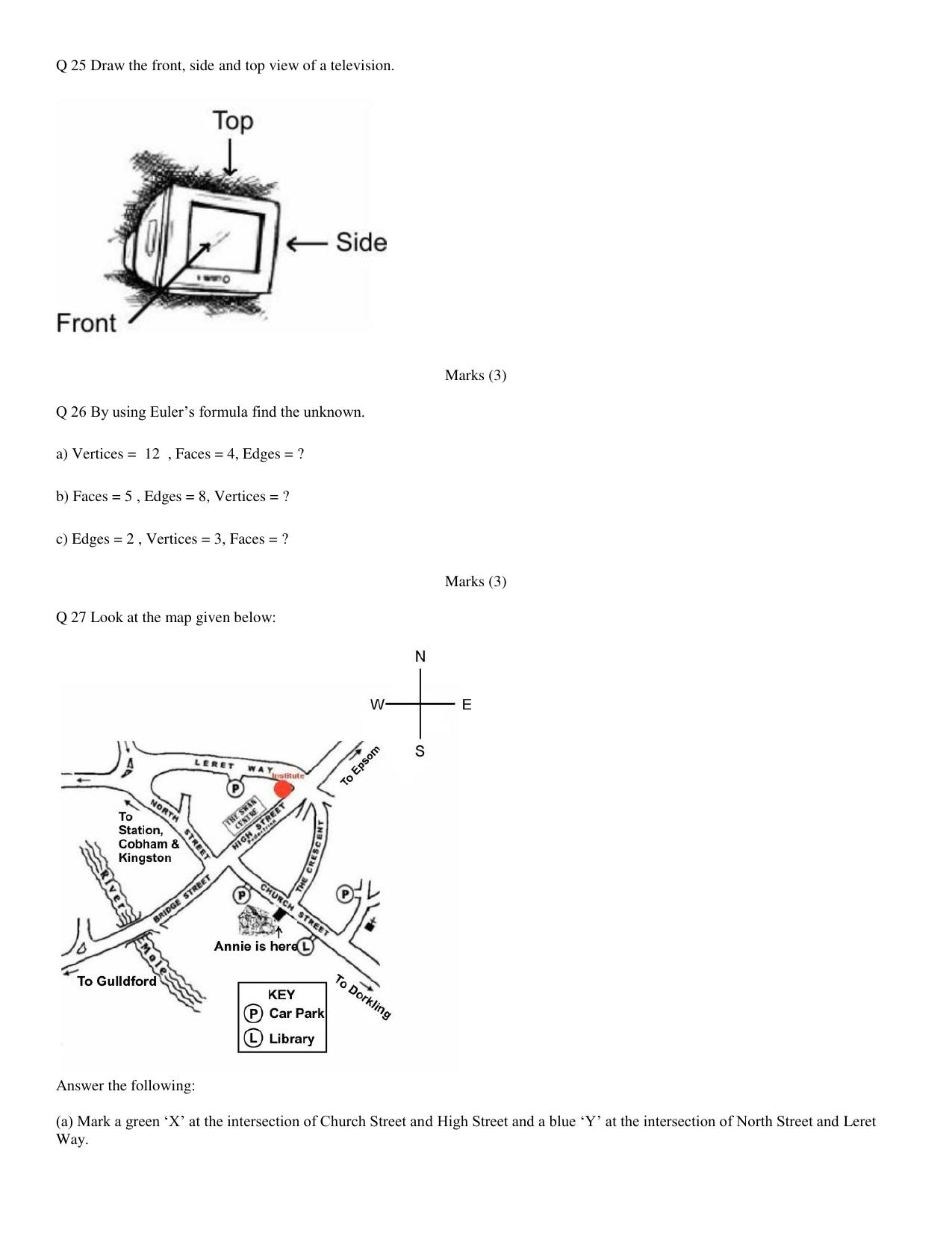 CBSE Worksheets for Class 8 Mathematics Visualizing Solid Shapes Assignment - Page 6