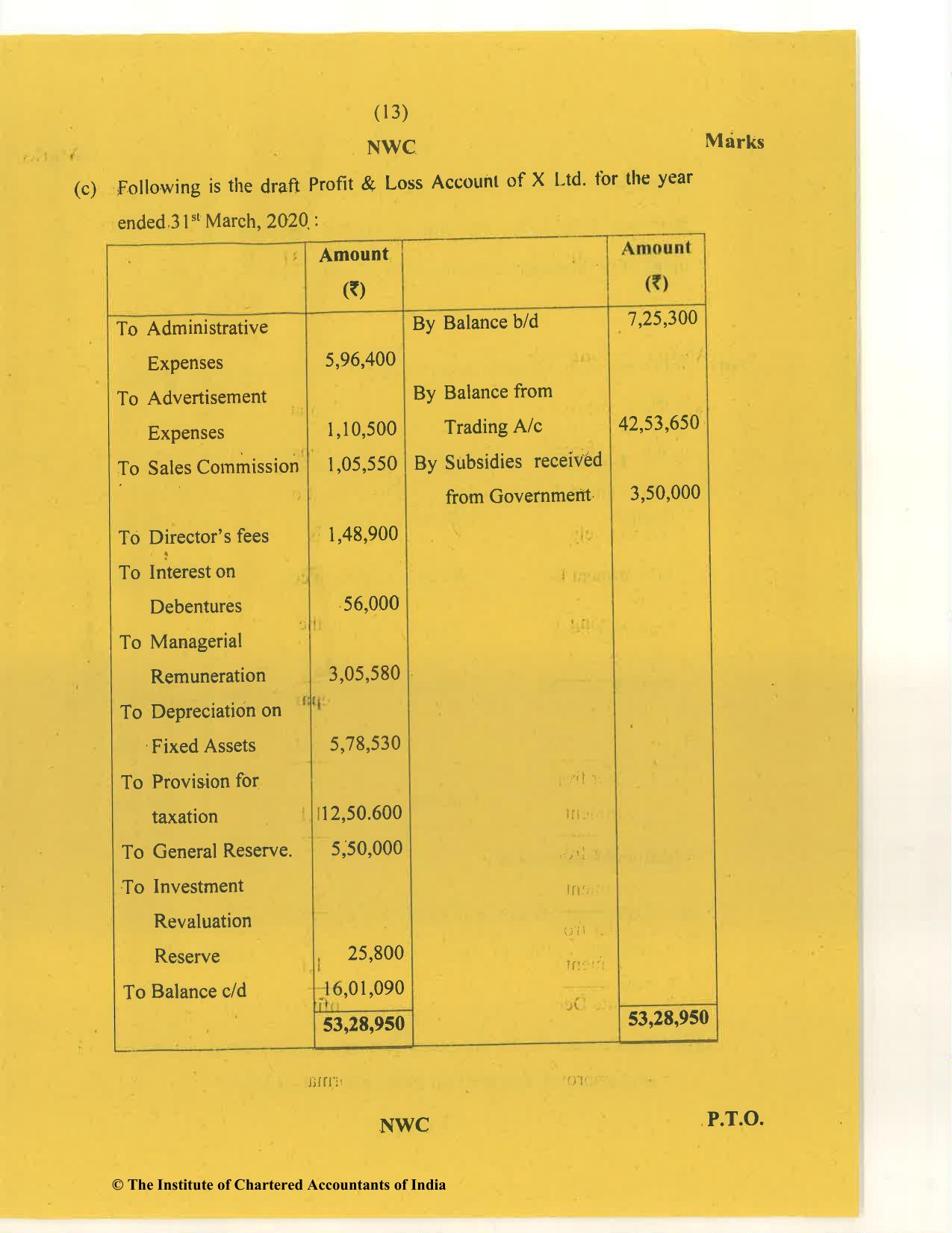 CA Inter Nov 2020 Question Paper - Paper 1 – Accounting - Page 13