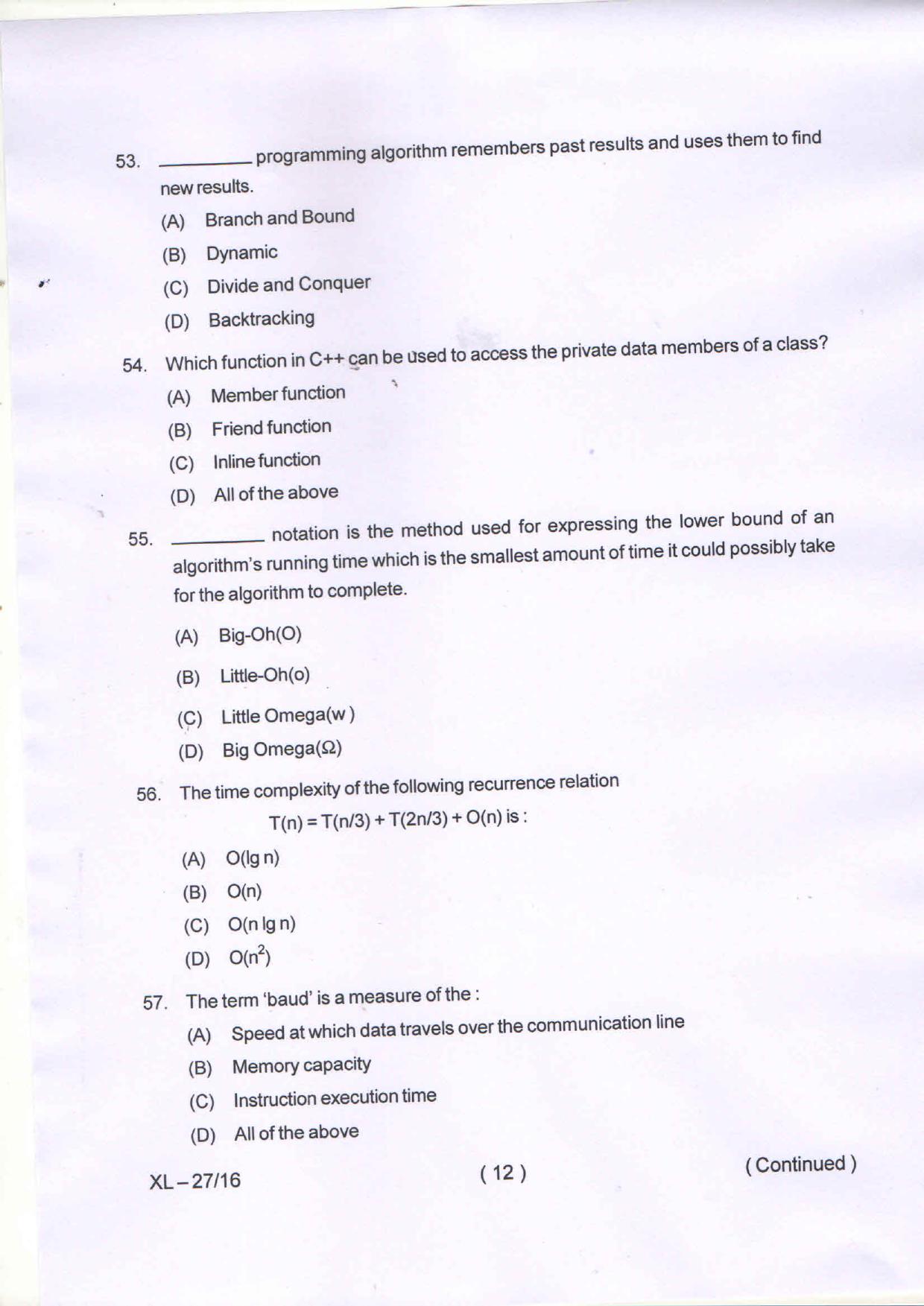 Odisha CPET COMPUTER-SCIENCE 2020 Question Paper - Page 13