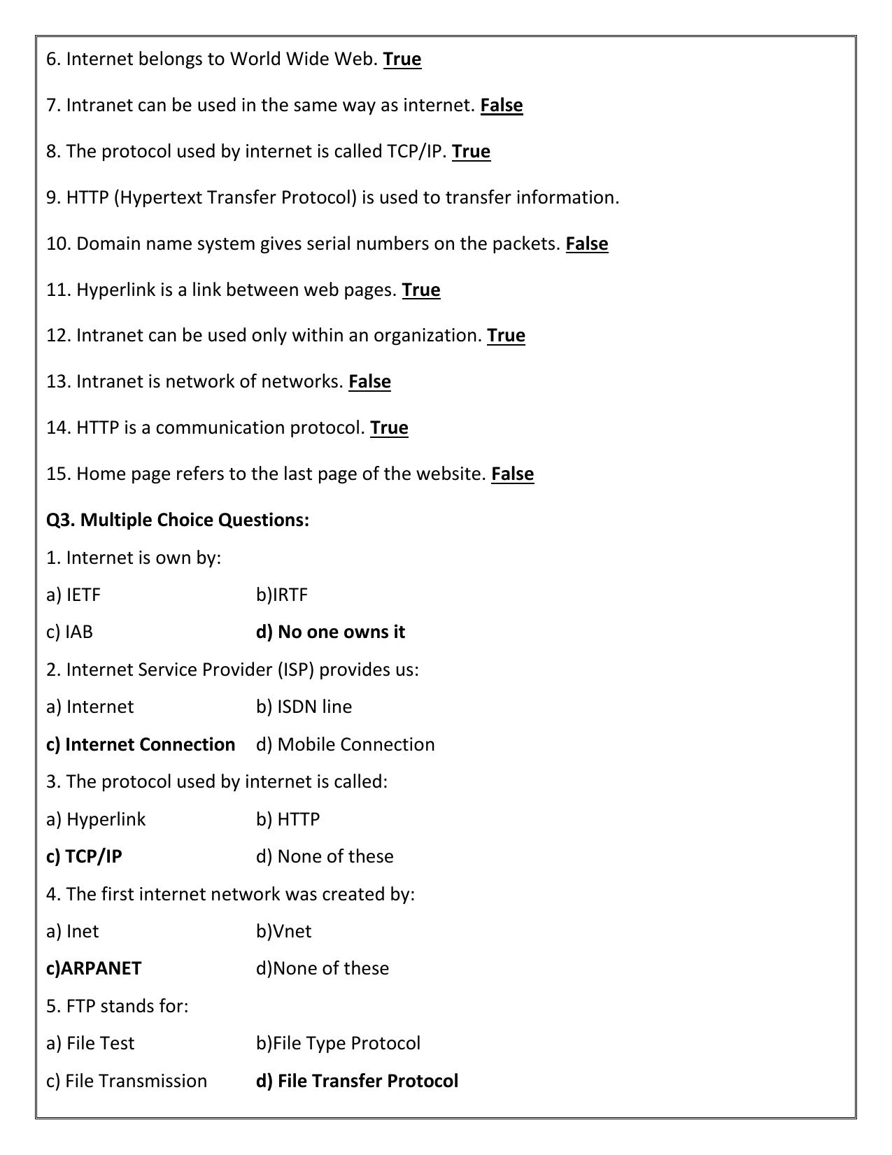 CBSE Worksheets for Class 10 Computer Science Assignment 2 - Page 2
