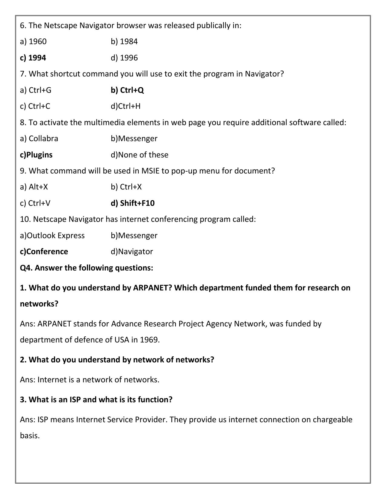 CBSE Worksheets for Class 10 Computer Science Assignment 2 - Page 3