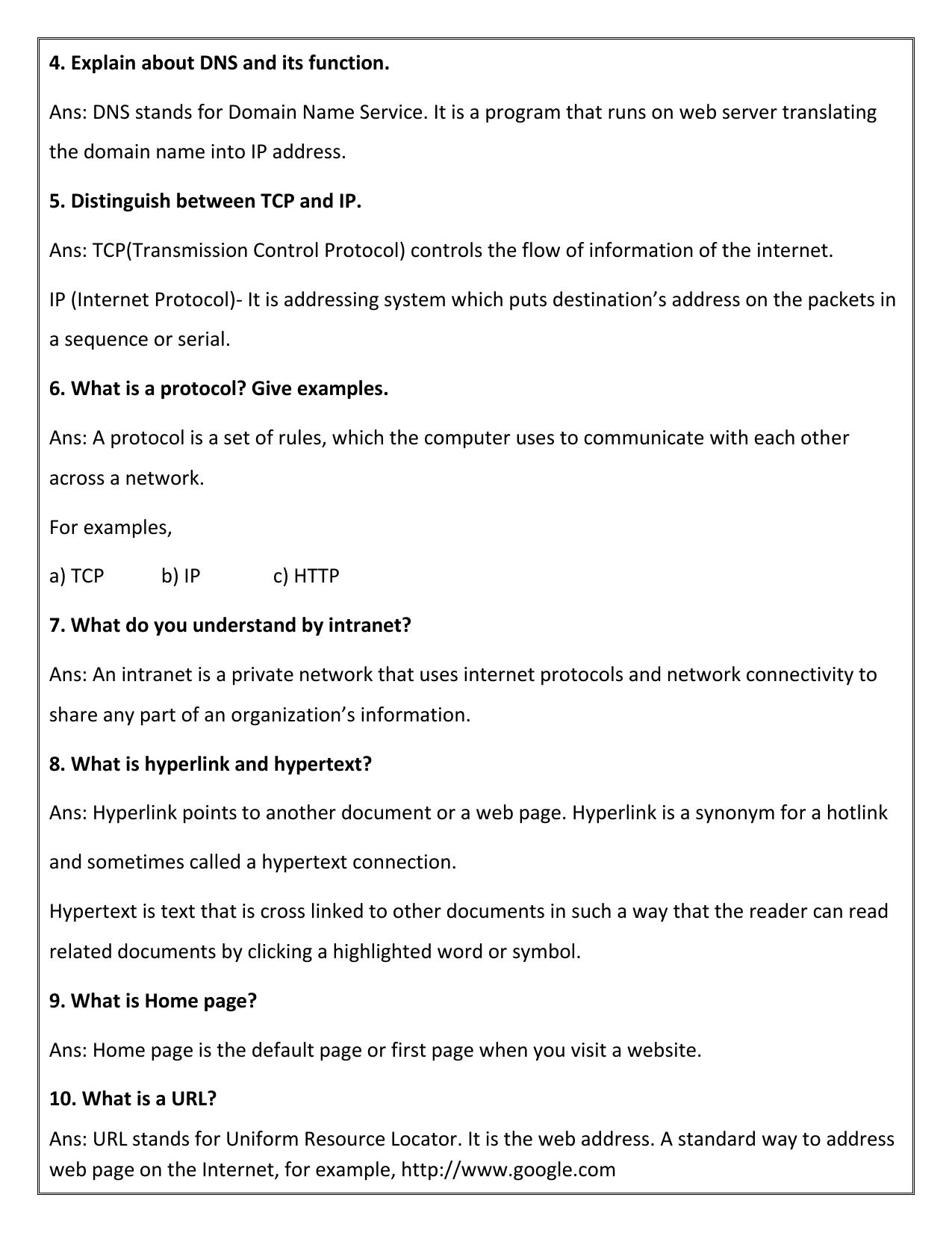 CBSE Worksheets for Class 10 Computer Science Assignment 2 - Page 4