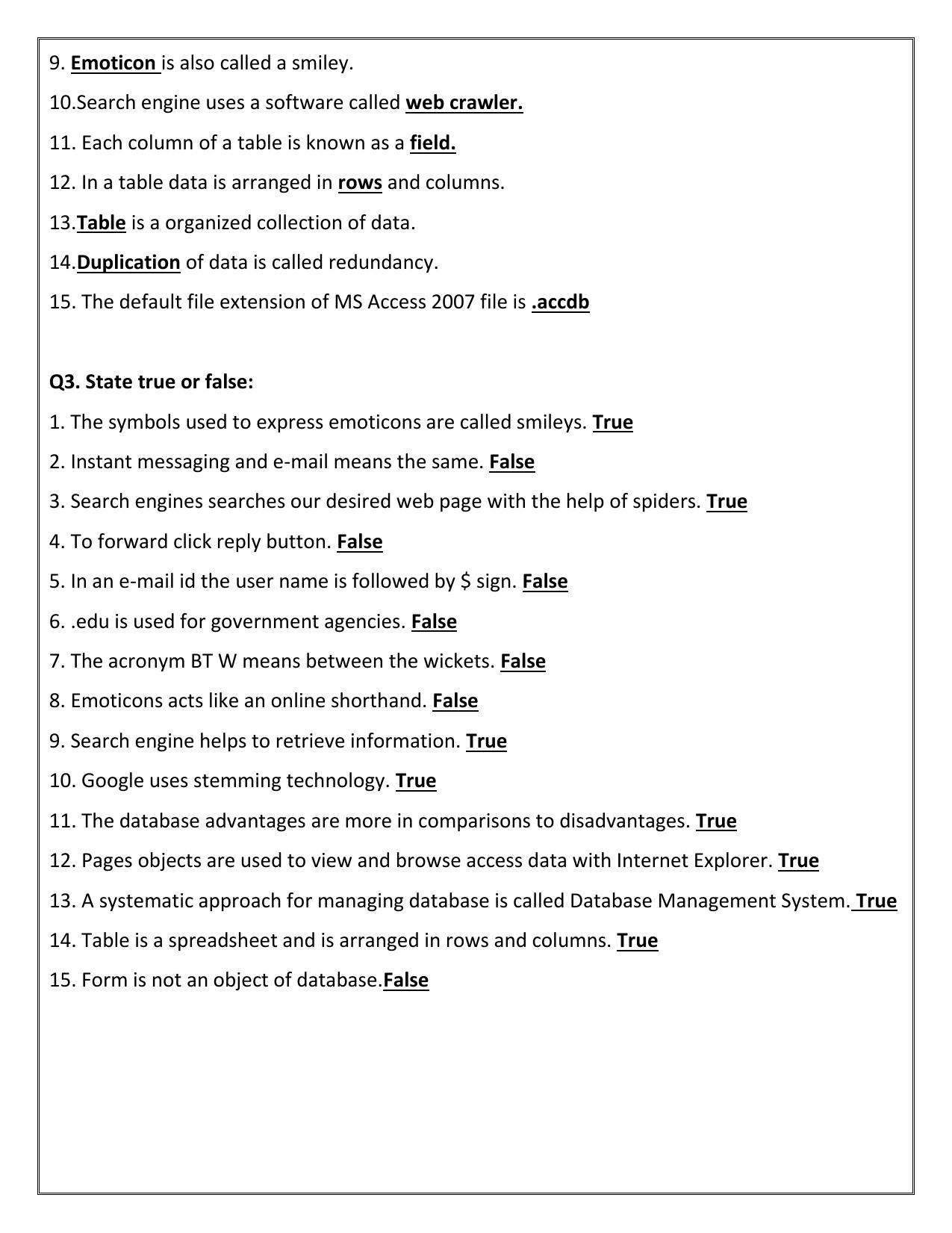 CBSE Worksheets for Class 10 Computer Science Assignment 2 - Page 12