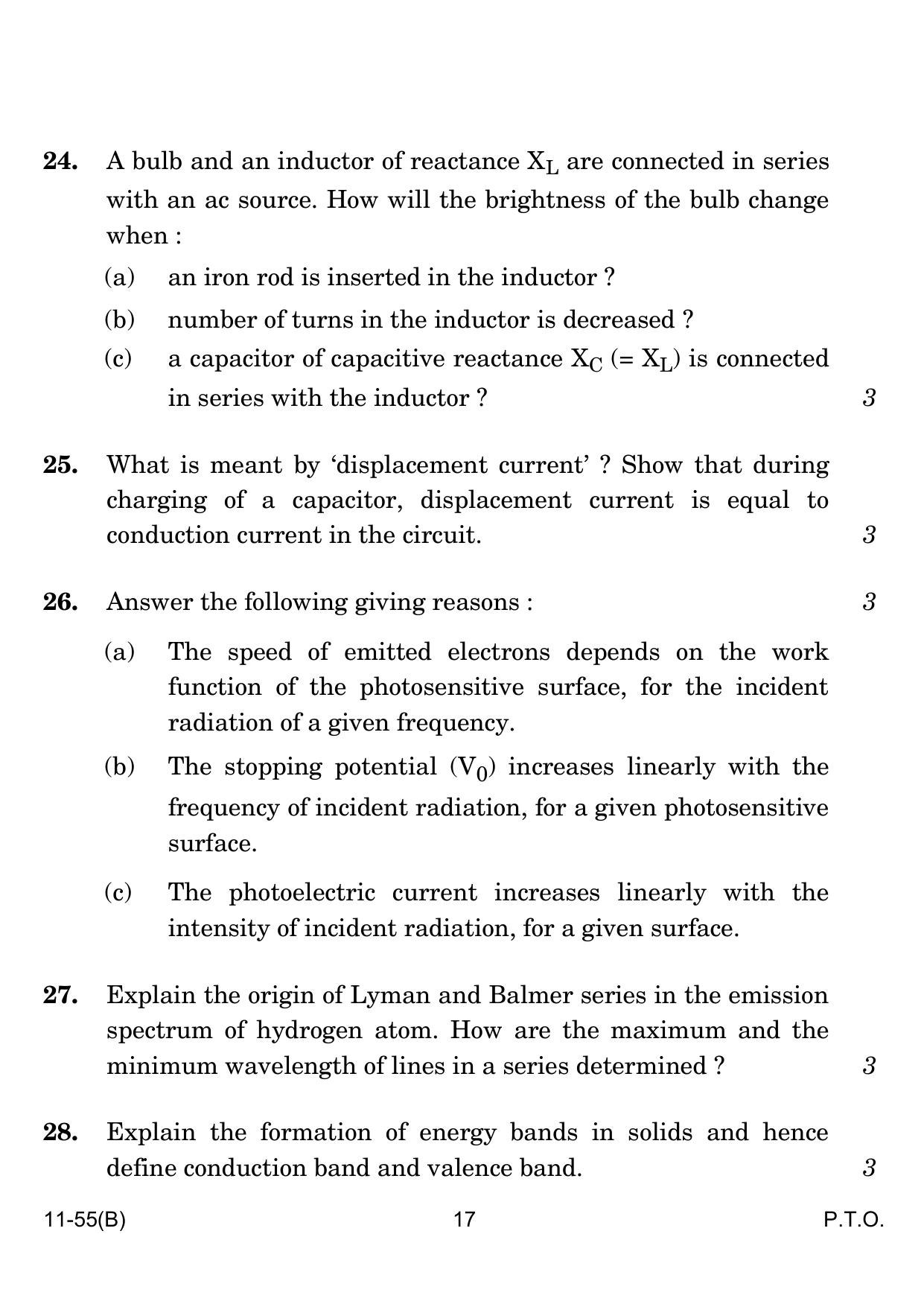 CBSE Class 12 B Physics for VI 2024 Question Paper - Page 17