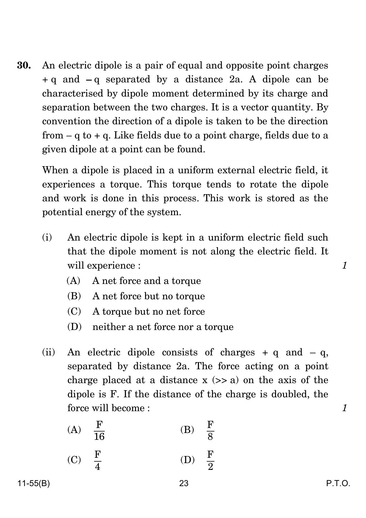 CBSE Class 12 B Physics for VI 2024 Question Paper - Page 23