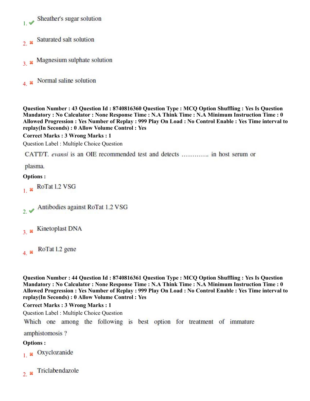 BHU RET Veterinary Parasitology 2020 Question Paper - Page 29
