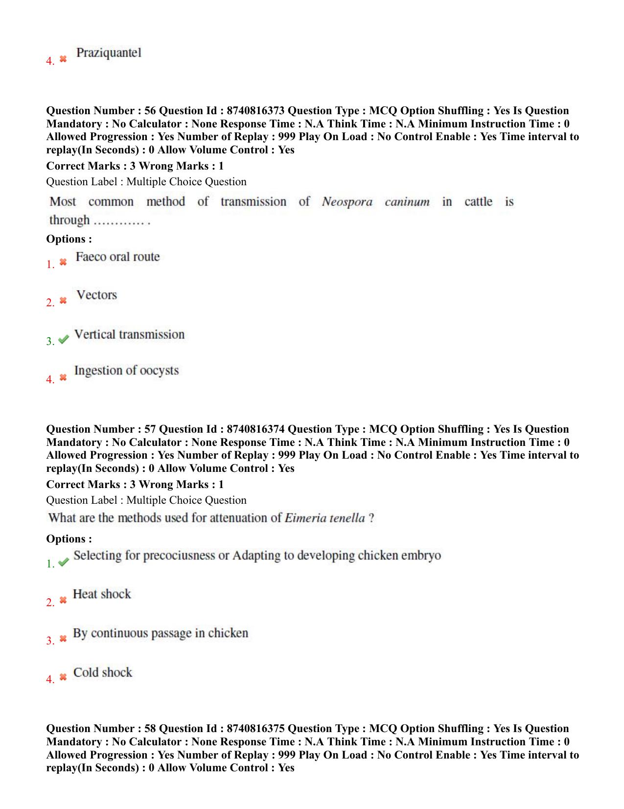 BHU RET Veterinary Parasitology 2020 Question Paper - Page 35