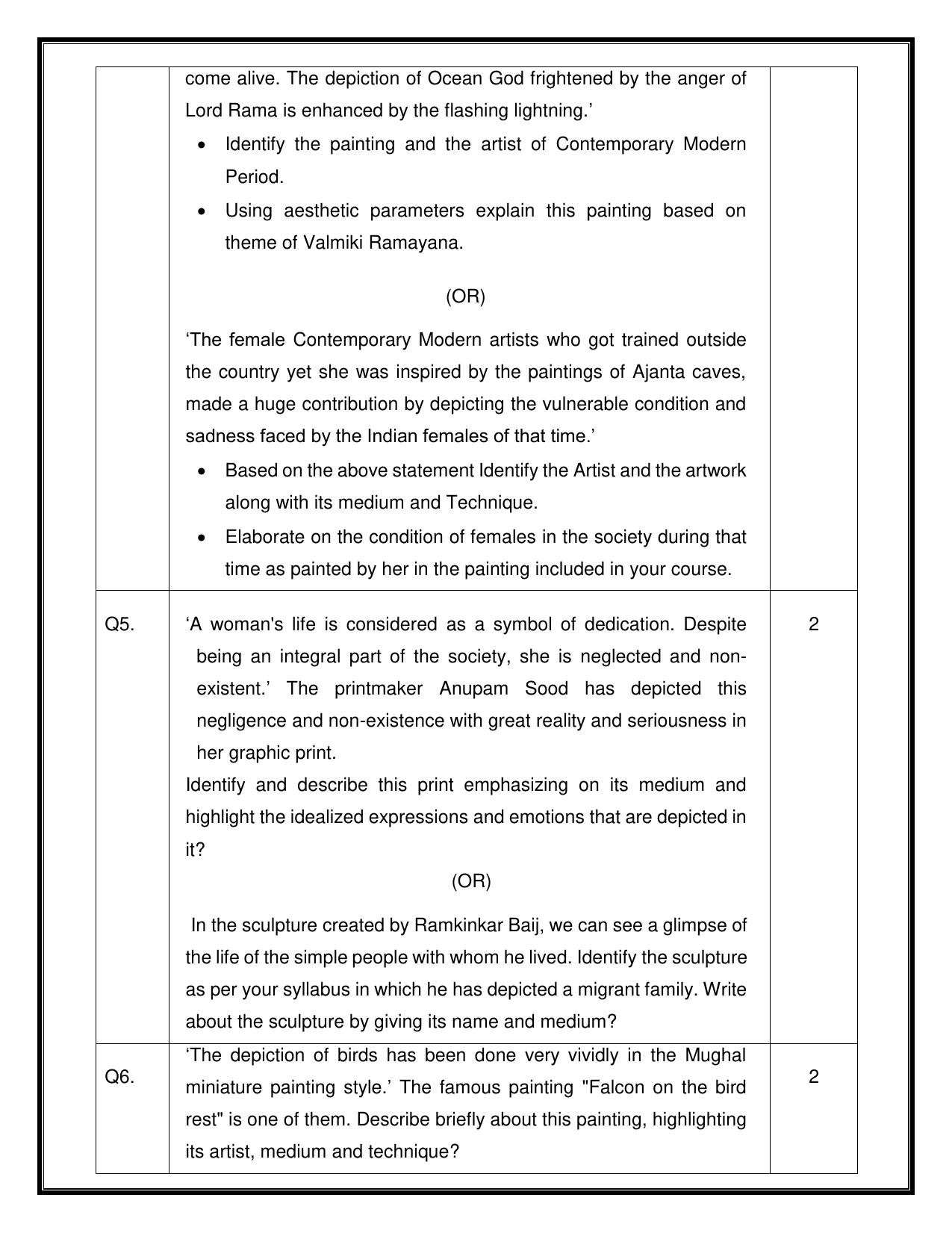 CBSE Class 12 Painting Sample Question Paper 2024-25 - Page 4