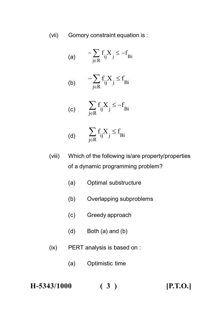 Sarguja University Question Paper July-2022 : M.Sc. In Mathematics (Fourth sem.)Operations Research (II) Paper 1 - Page 3