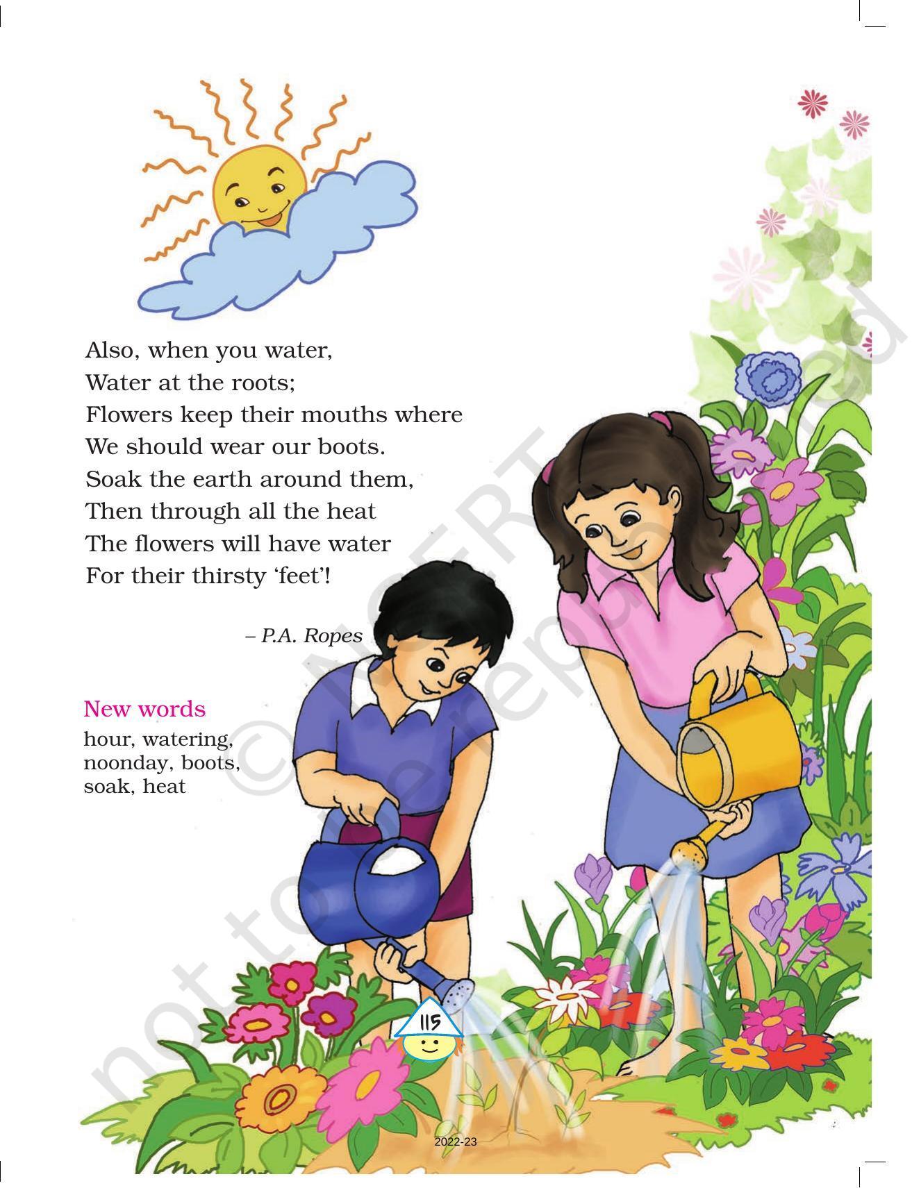 NCERT Book for Class 4 English (Poem): Chapter 13-A Watering Rhyme - Page 3