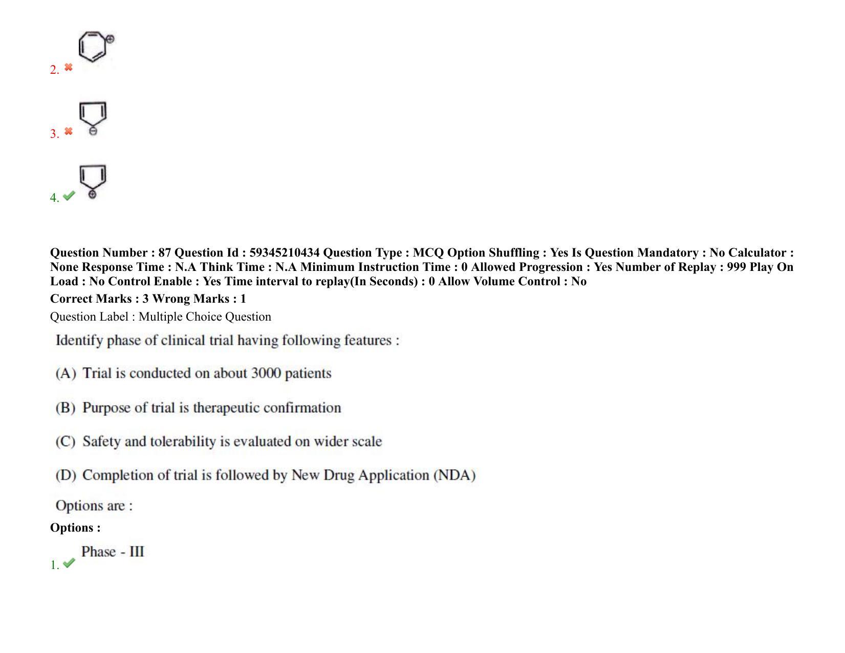 BHU RET Medicinal Chemistry 2021 Question Pape - Page 63