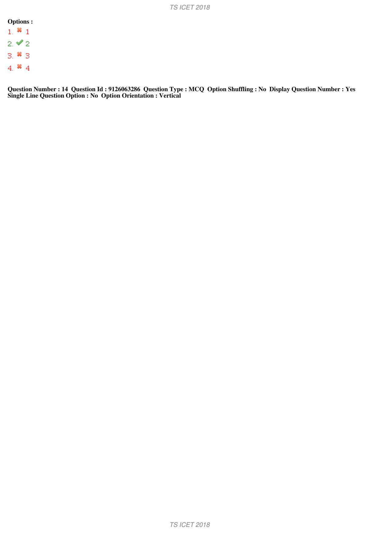 TS ICET 2018 Question Paper 1 - May 23, 2018	 - Page 27