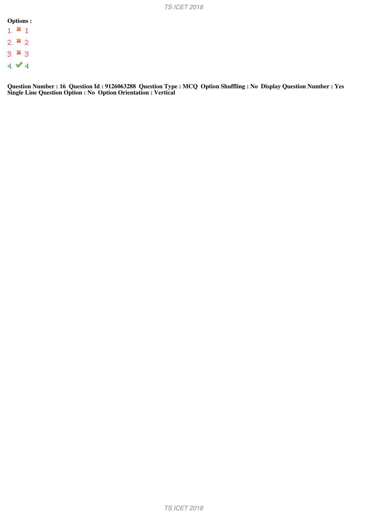 TS ICET 2018 Question Paper 1 - May 23, 2018	 - Page 31