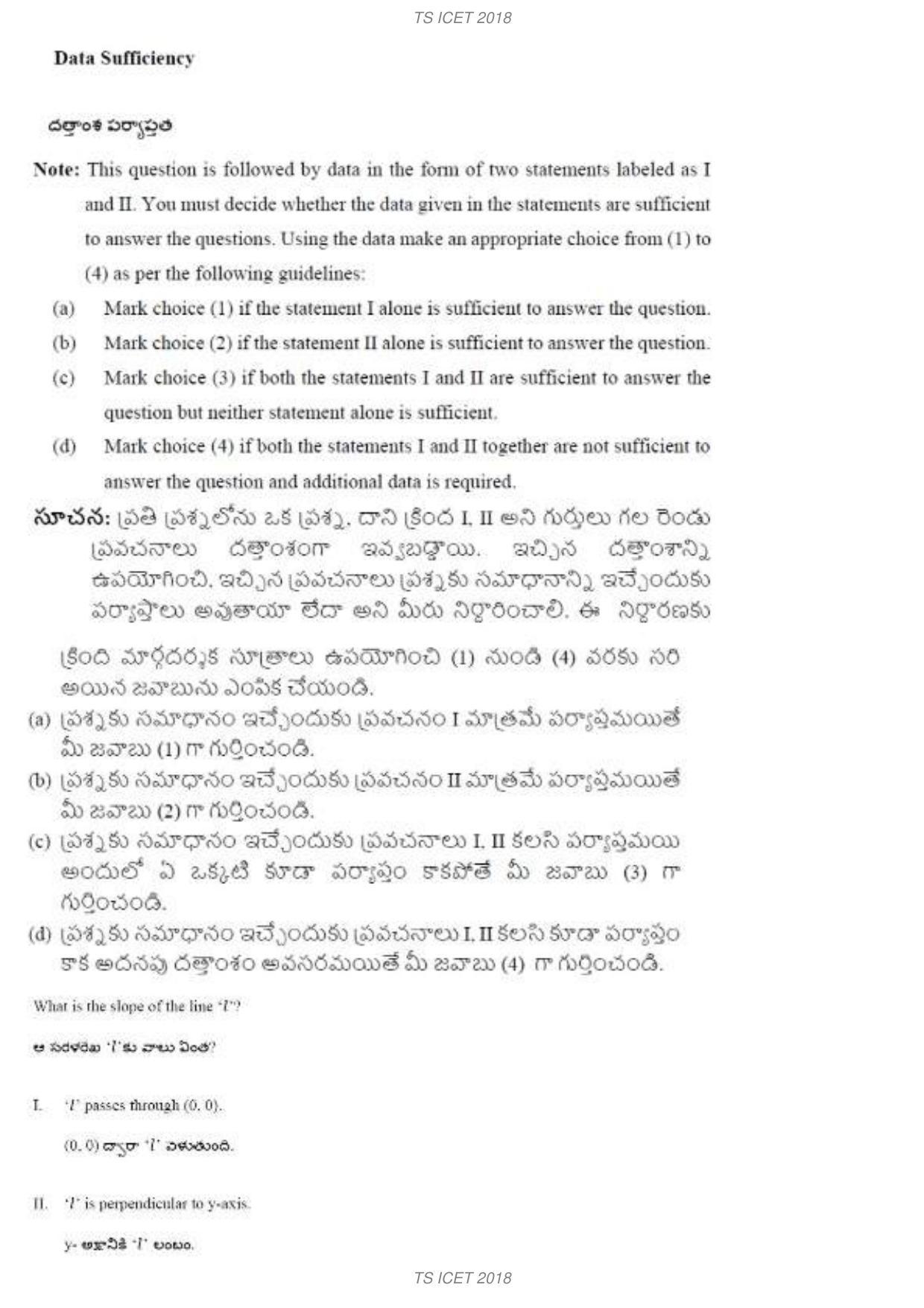 TS ICET 2018 Question Paper 1 - May 23, 2018	 - Page 32