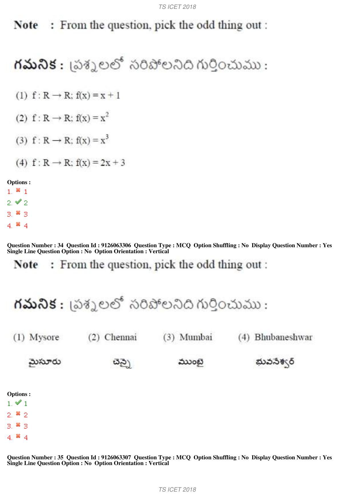 TS ICET 2018 Question Paper 1 - May 23, 2018	 - Page 53