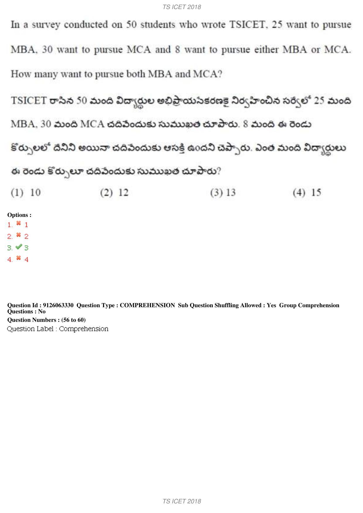 TS ICET 2018 Question Paper 1 - May 23, 2018	 - Page 66