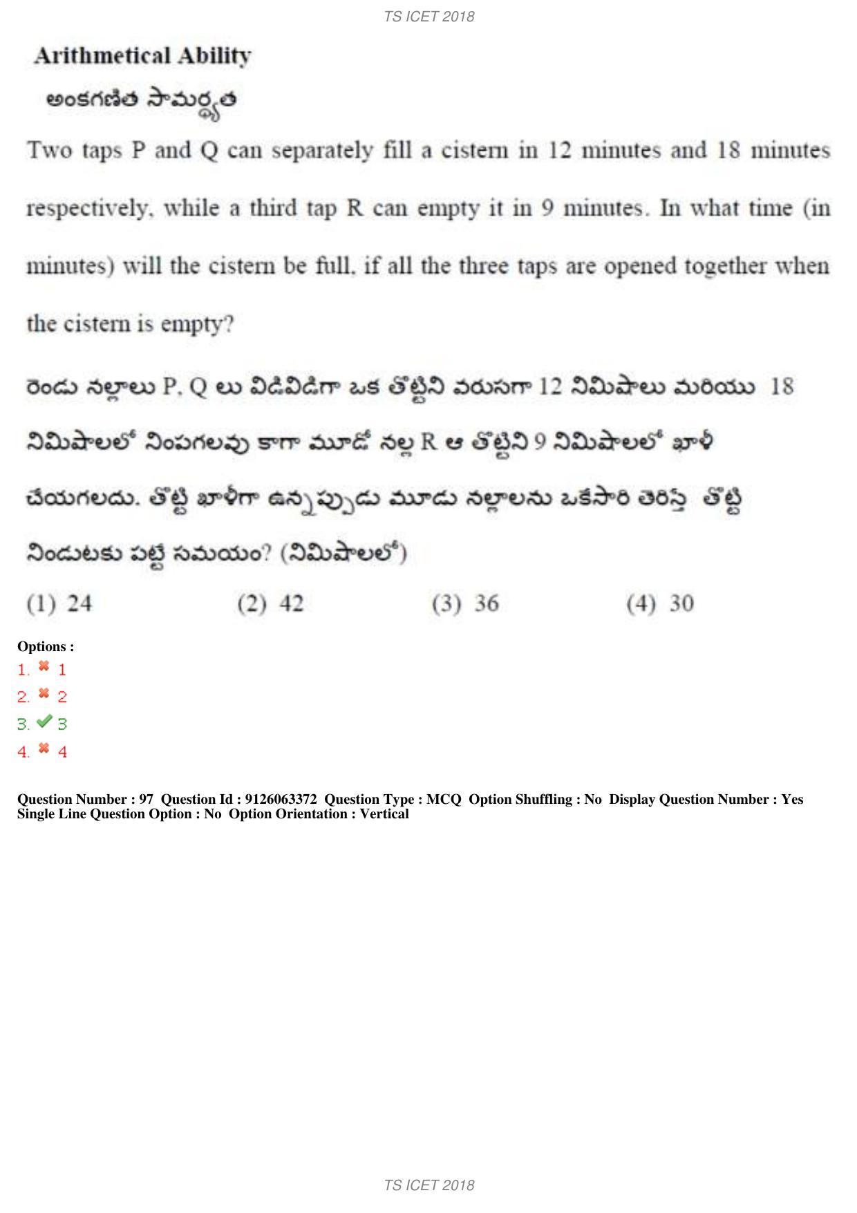 TS ICET 2018 Question Paper 1 - May 23, 2018	 - Page 94