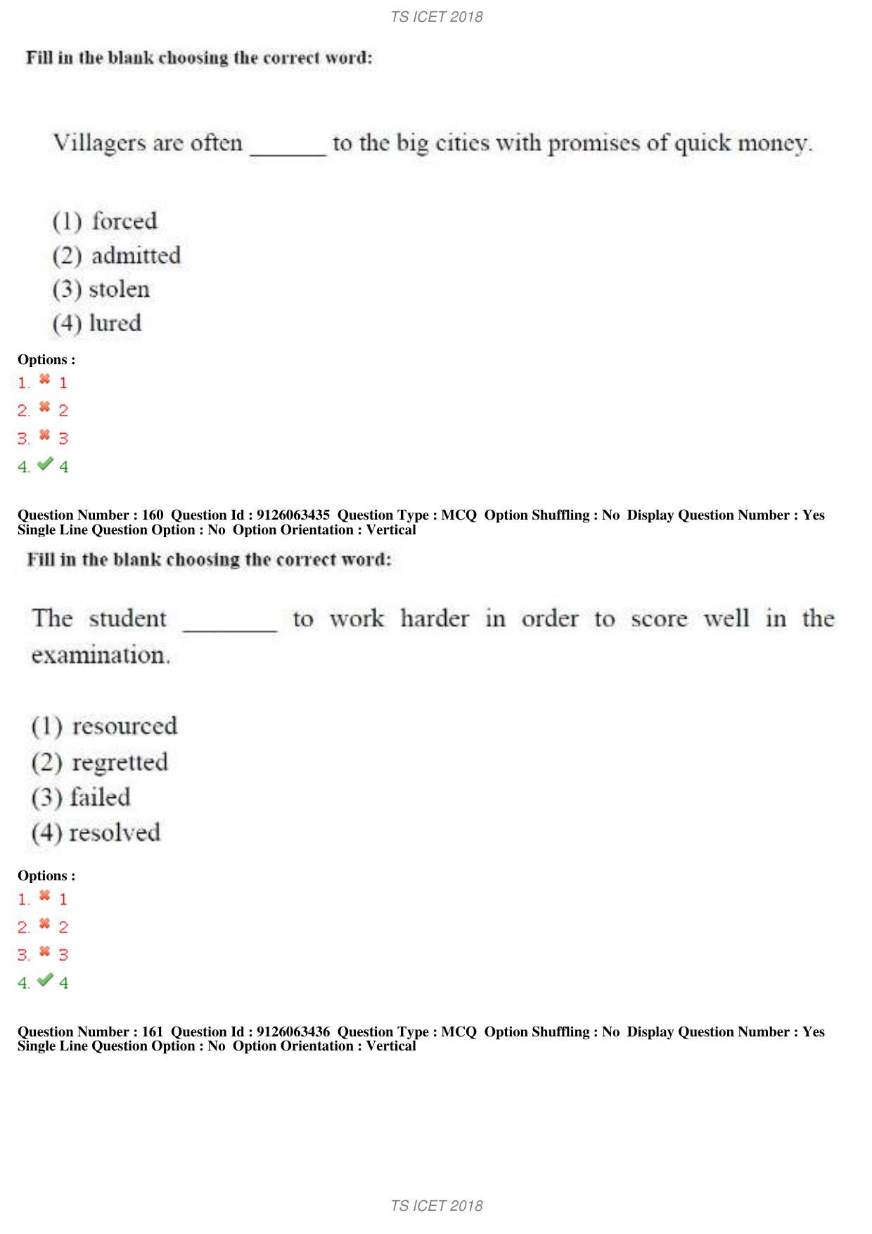 TS ICET 2018 Question Paper 1 - May 23, 2018	 - Page 133