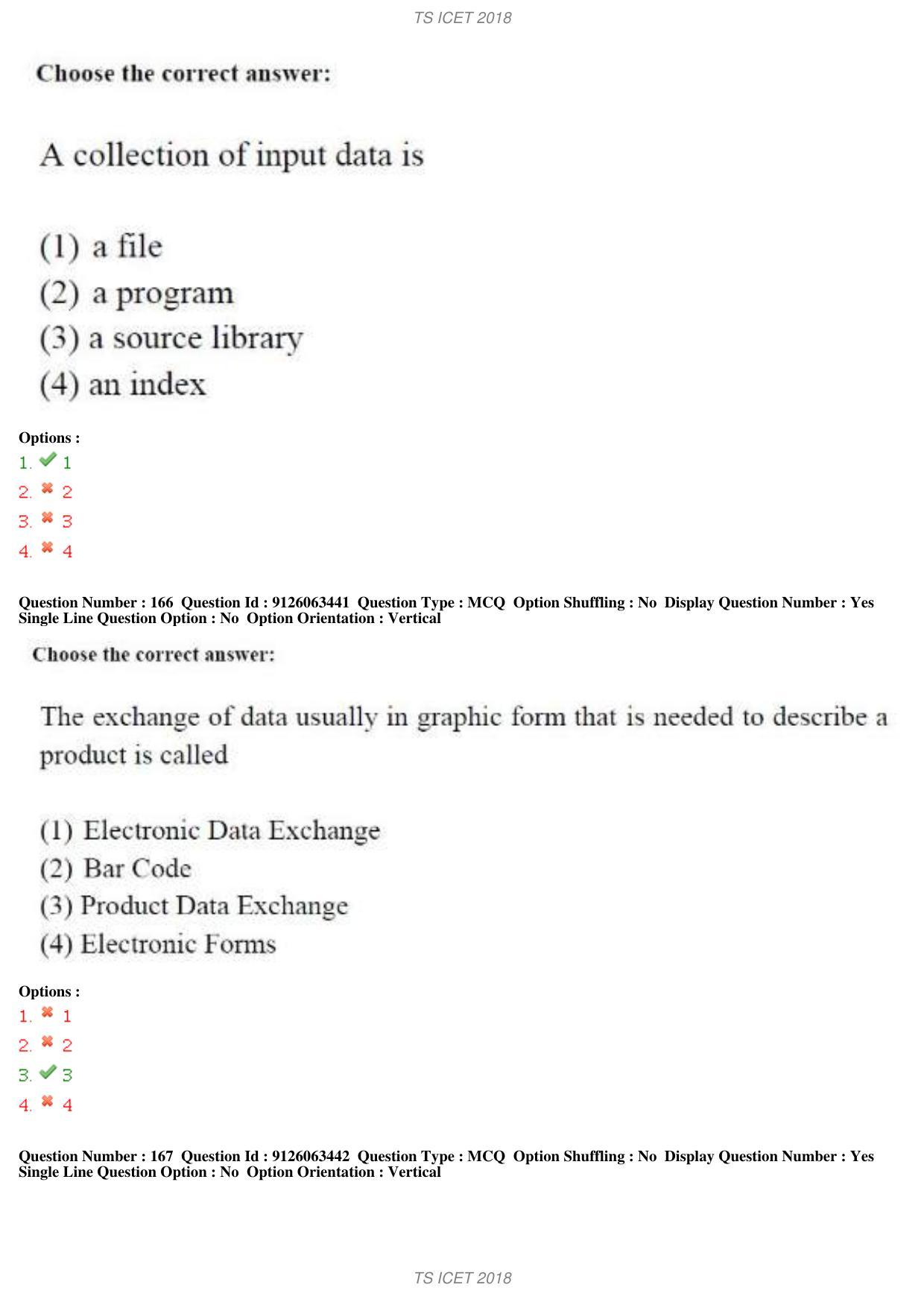 TS ICET 2018 Question Paper 1 - May 23, 2018	 - Page 136