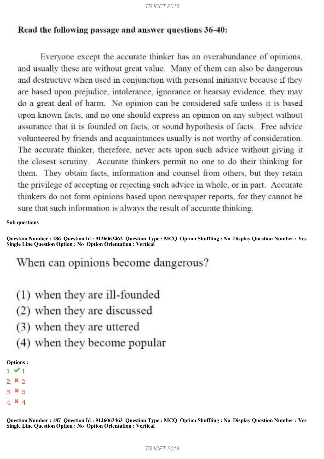 TS ICET 2018 Question Paper 1 - May 23, 2018	 - Page 148
