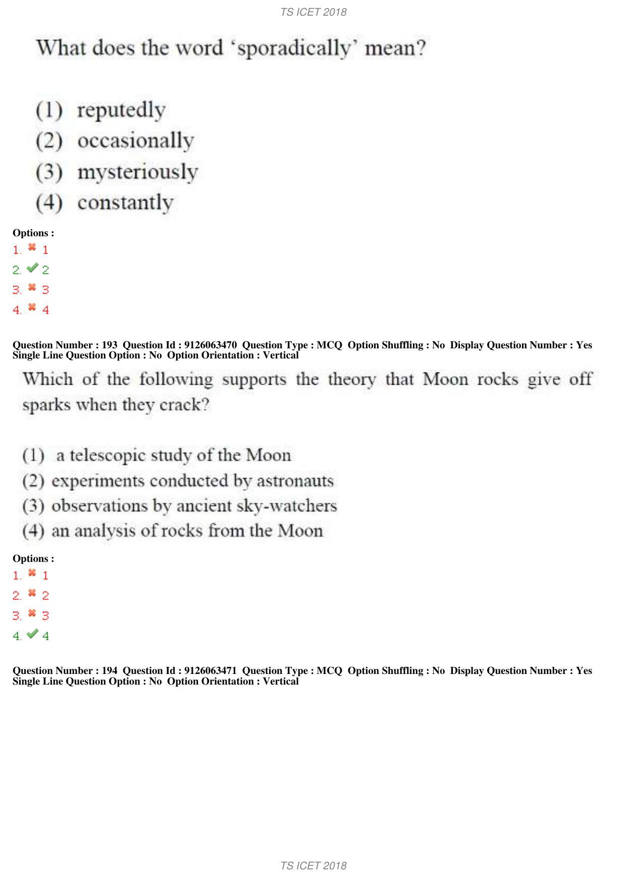 TS ICET 2018 Question Paper 1 - May 23, 2018	 - Page 152