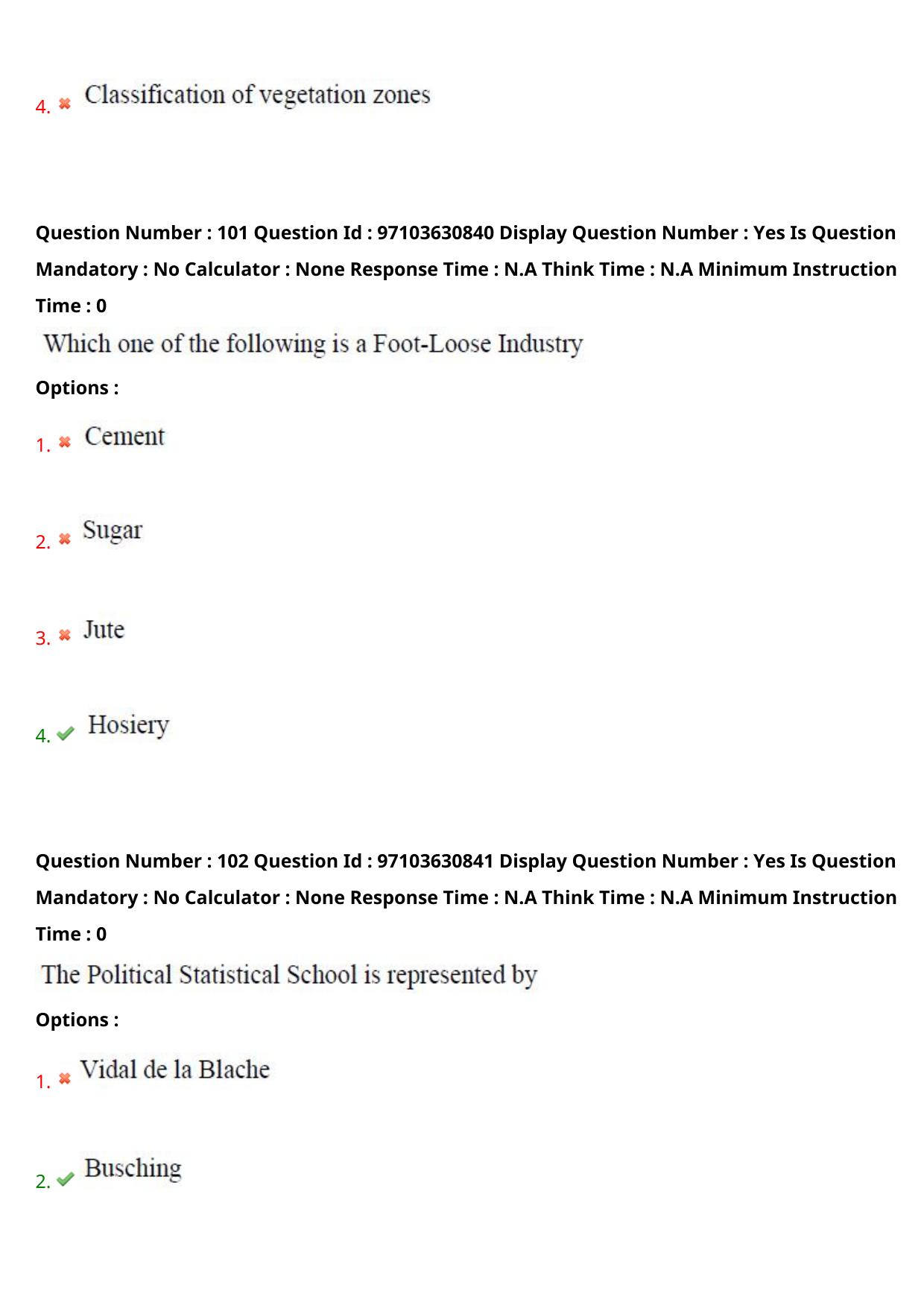 AP RCET 2024 Geography Question Paper - Page 61