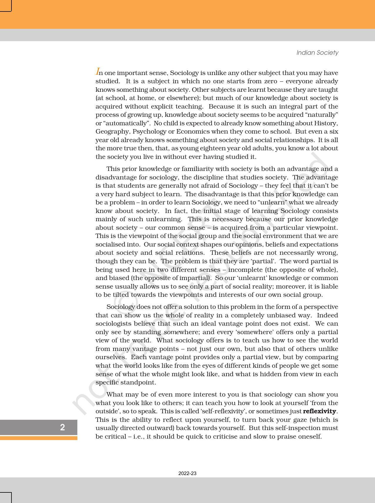NCERT Book for Class 12 Sociology (Indian Society) Chapter 1 Introducing Indian Society - Page 2