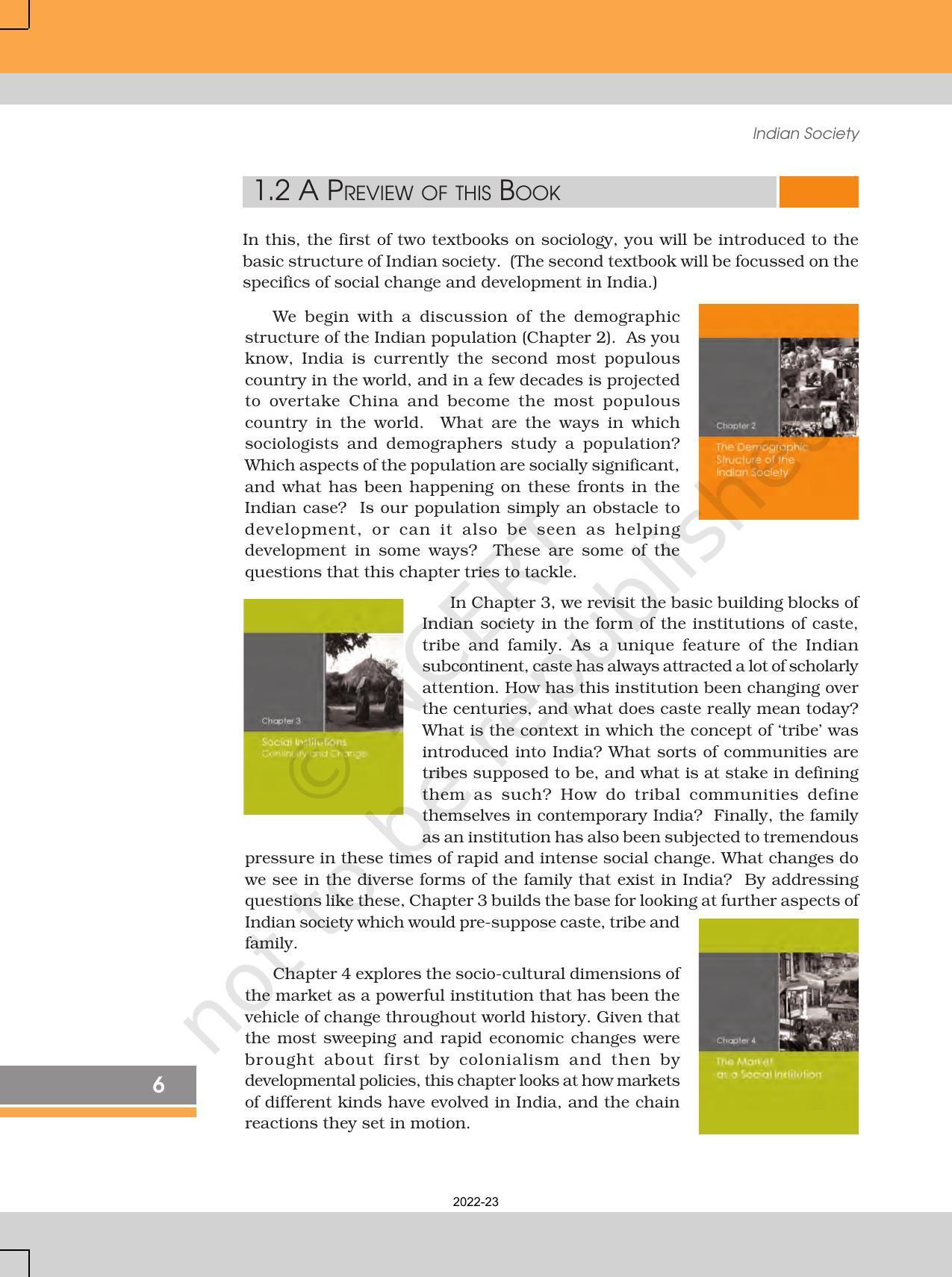 NCERT Book for Class 12 Sociology (Indian Society) Chapter 1 Introducing Indian Society - Page 6