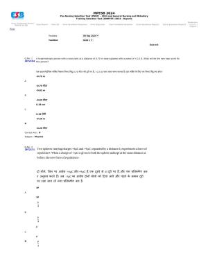 MP PNST Question Papers 2024