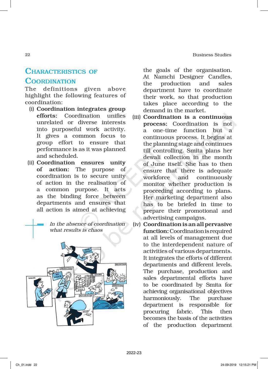NCERT Book for Class 12 Business Studies Chapter 1 Nature and Significance of Management - Page 22