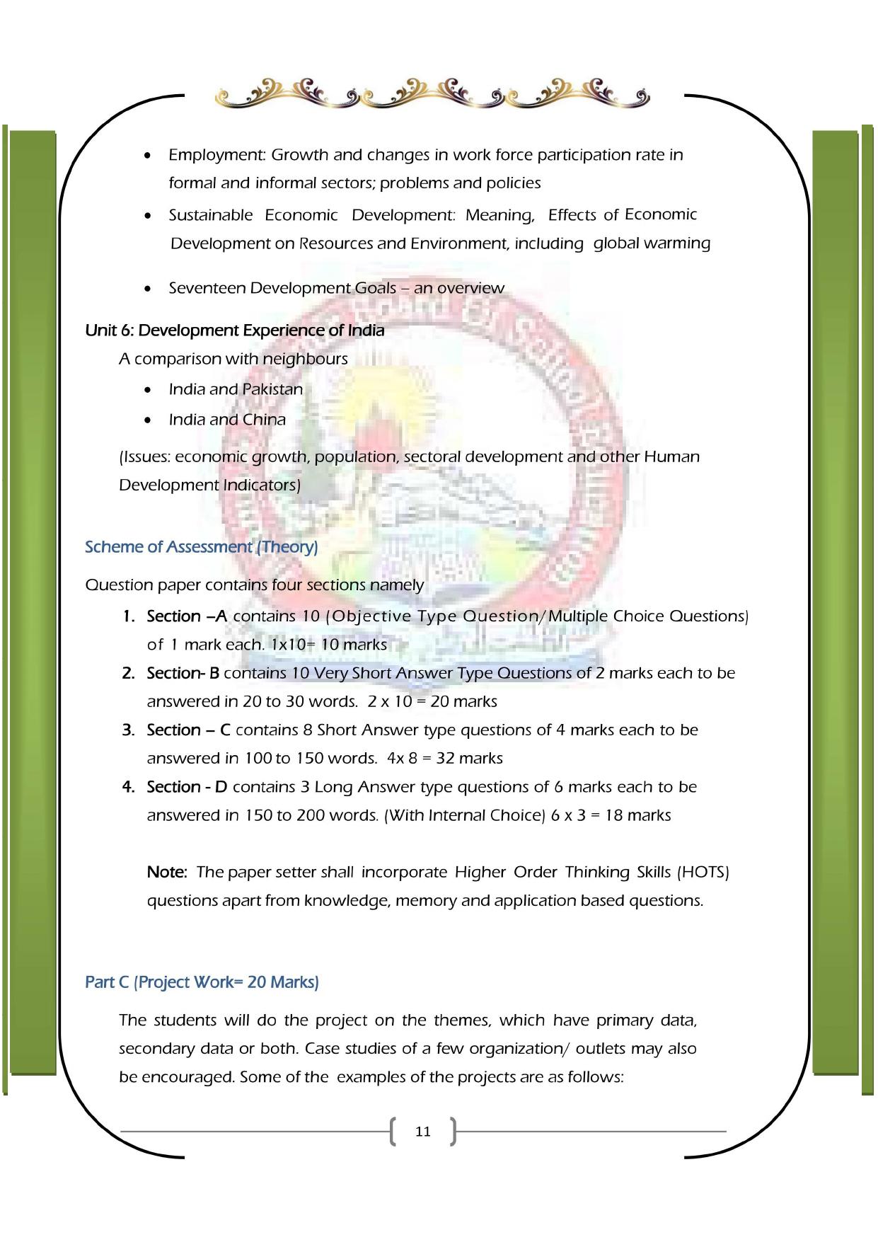 JKBOSE Syllabus for 11th class - Page 17