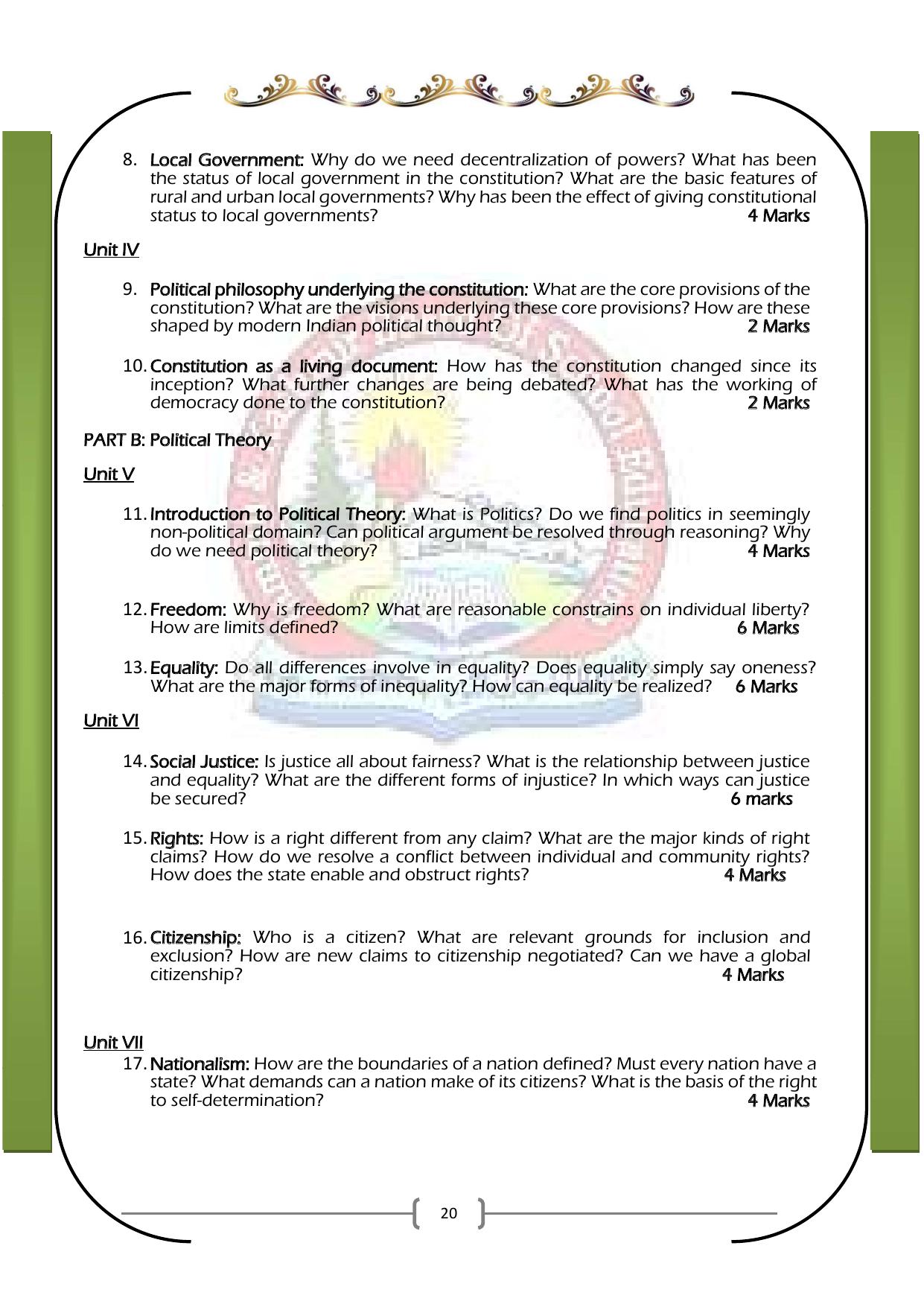 JKBOSE Syllabus for 11th class - Page 26