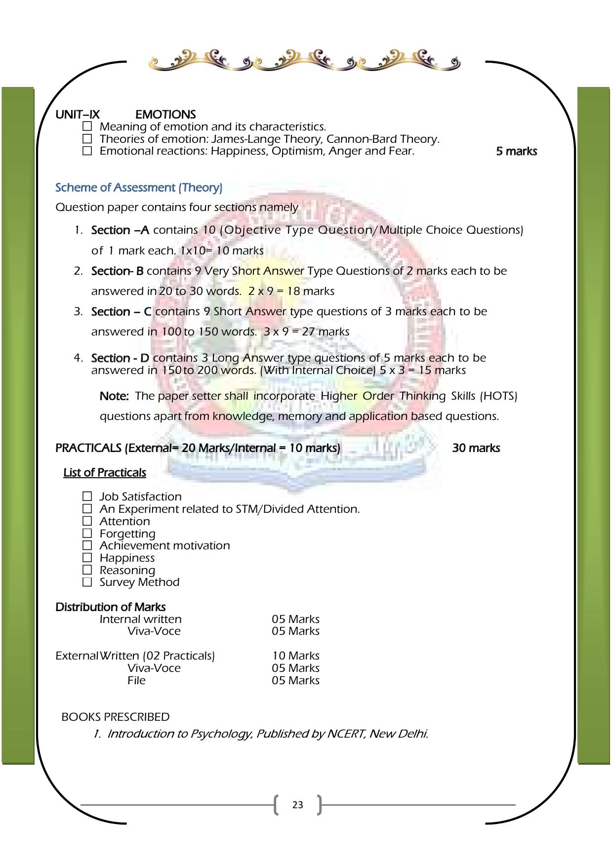 JKBOSE Syllabus for 11th class - Page 29